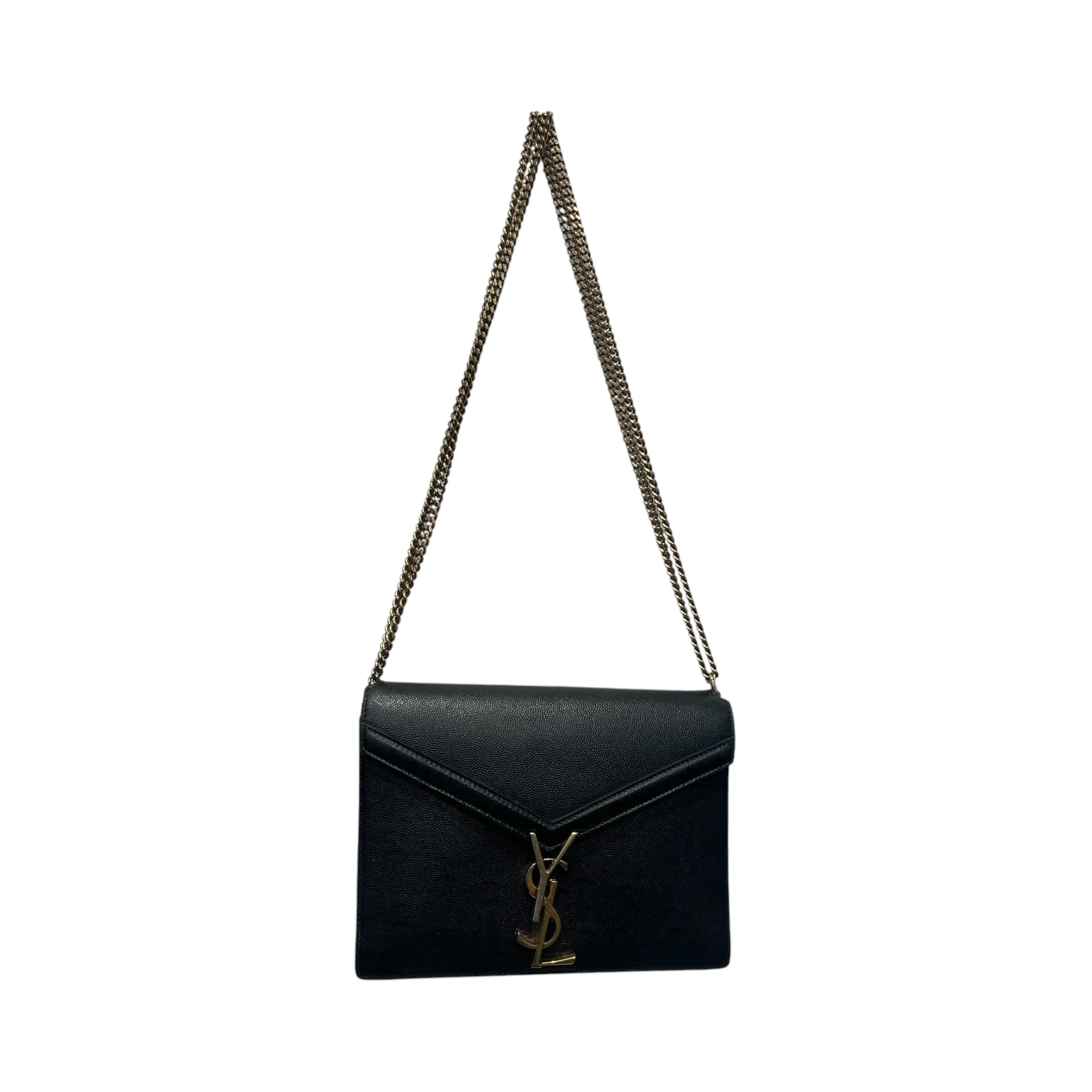 YVES SAINT LAURENT/Bag/Leather/BLK/ Signature Chainstrap