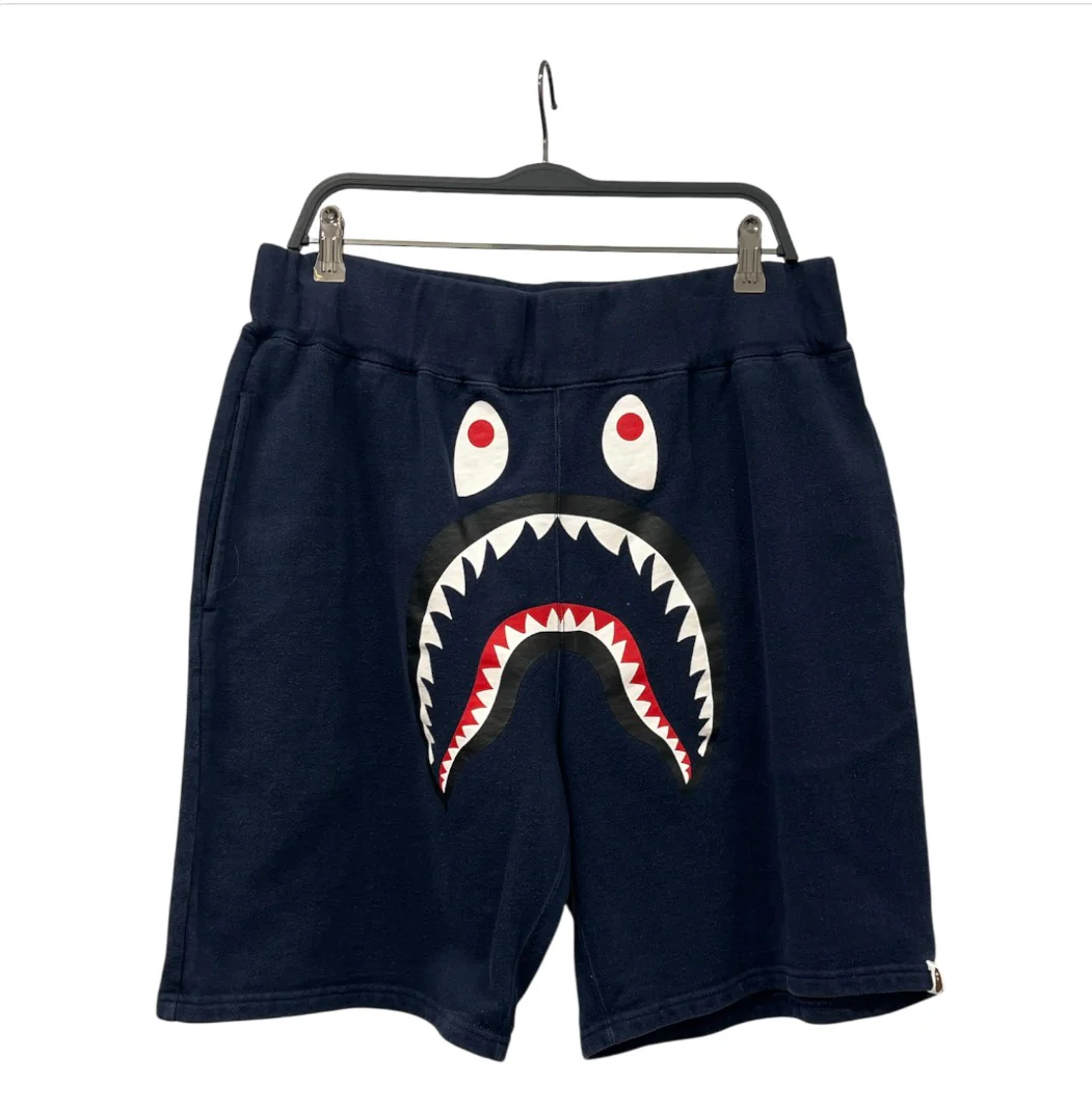 A BATHING APE/Shorts/XL/Cotton/NVY/SHARK SHORT
