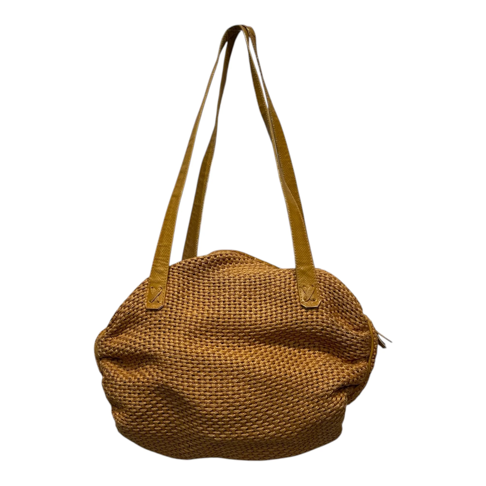 BOTTEGA VENETA/Bag/CML/RAFFIA WOVEN TASSLE ZIPPER