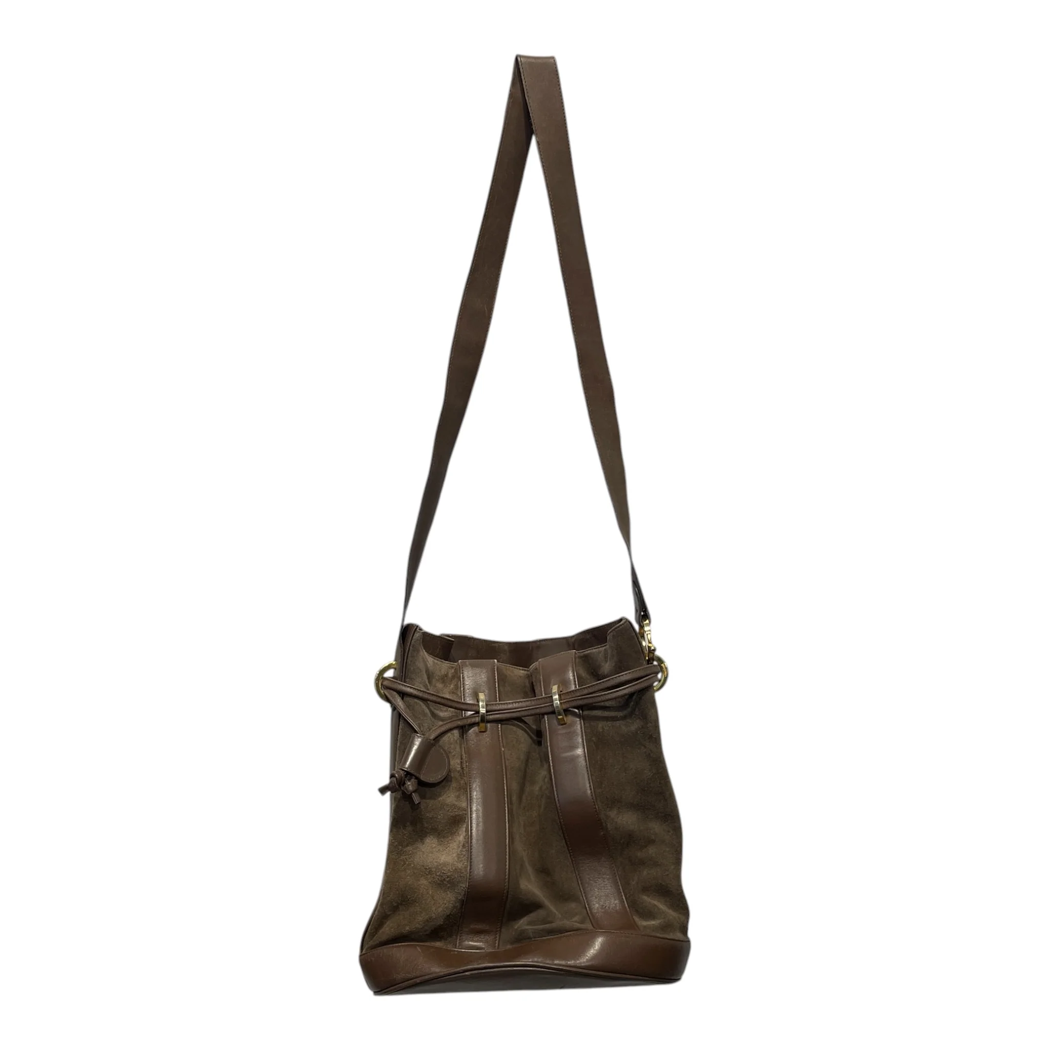 Salvatore Ferragamo/Bag/Leather/BRW/SUEDE BUCKET BAG