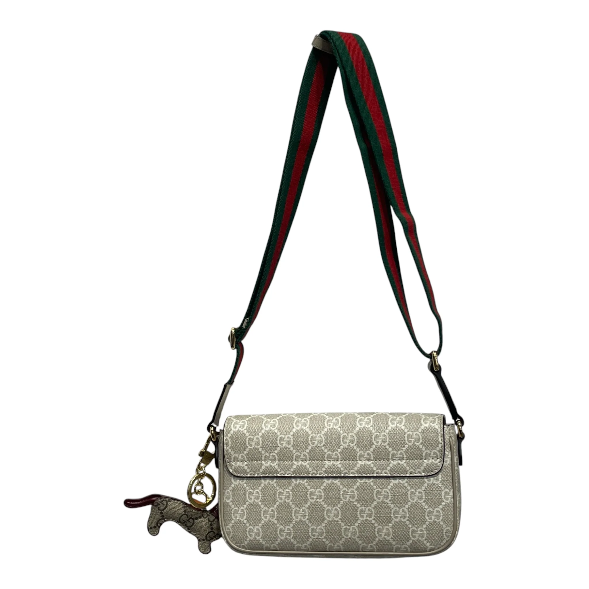 GUCCI/Cross Body Bag/Monogram/Leather/GRY/OPHIDIA LEATHER CROSSBODY