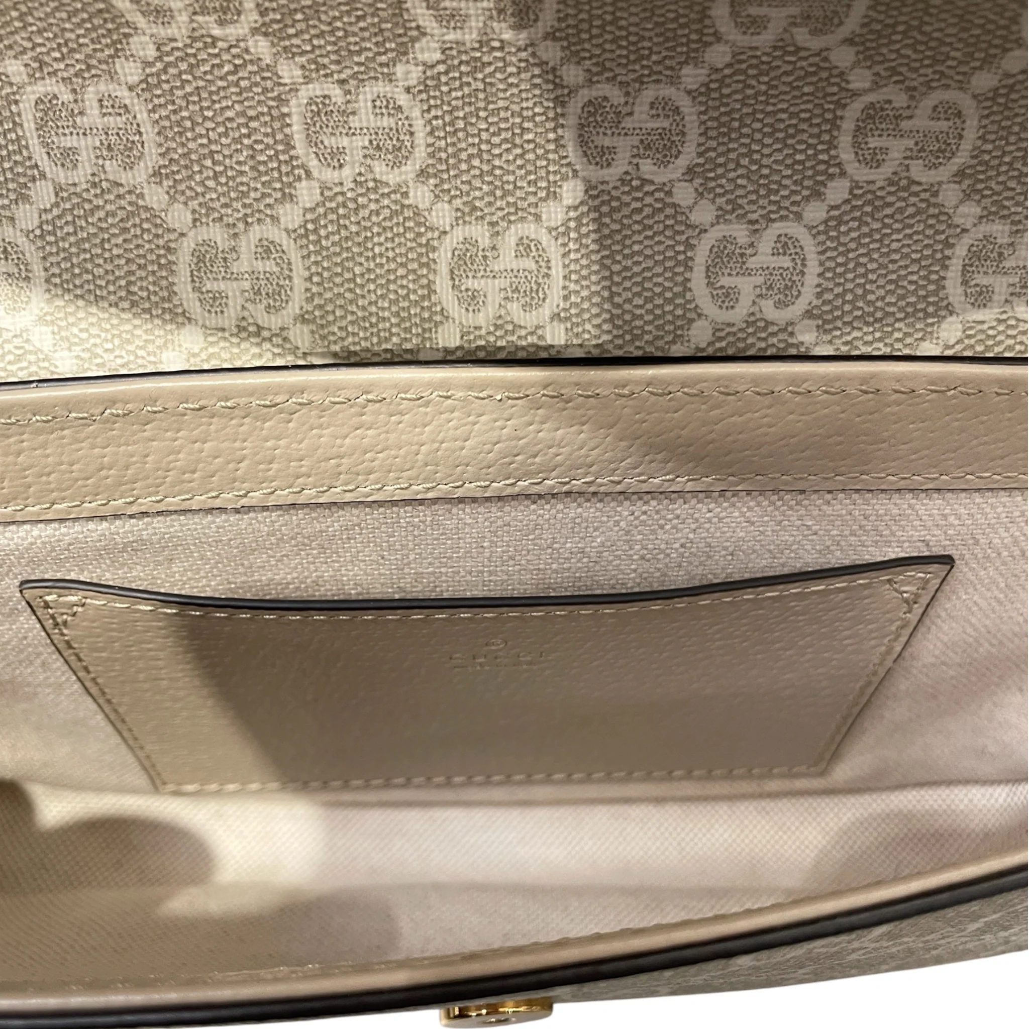 GUCCI/Cross Body Bag/Monogram/Leather/GRY/OPHIDIA LEATHER CROSSBODY