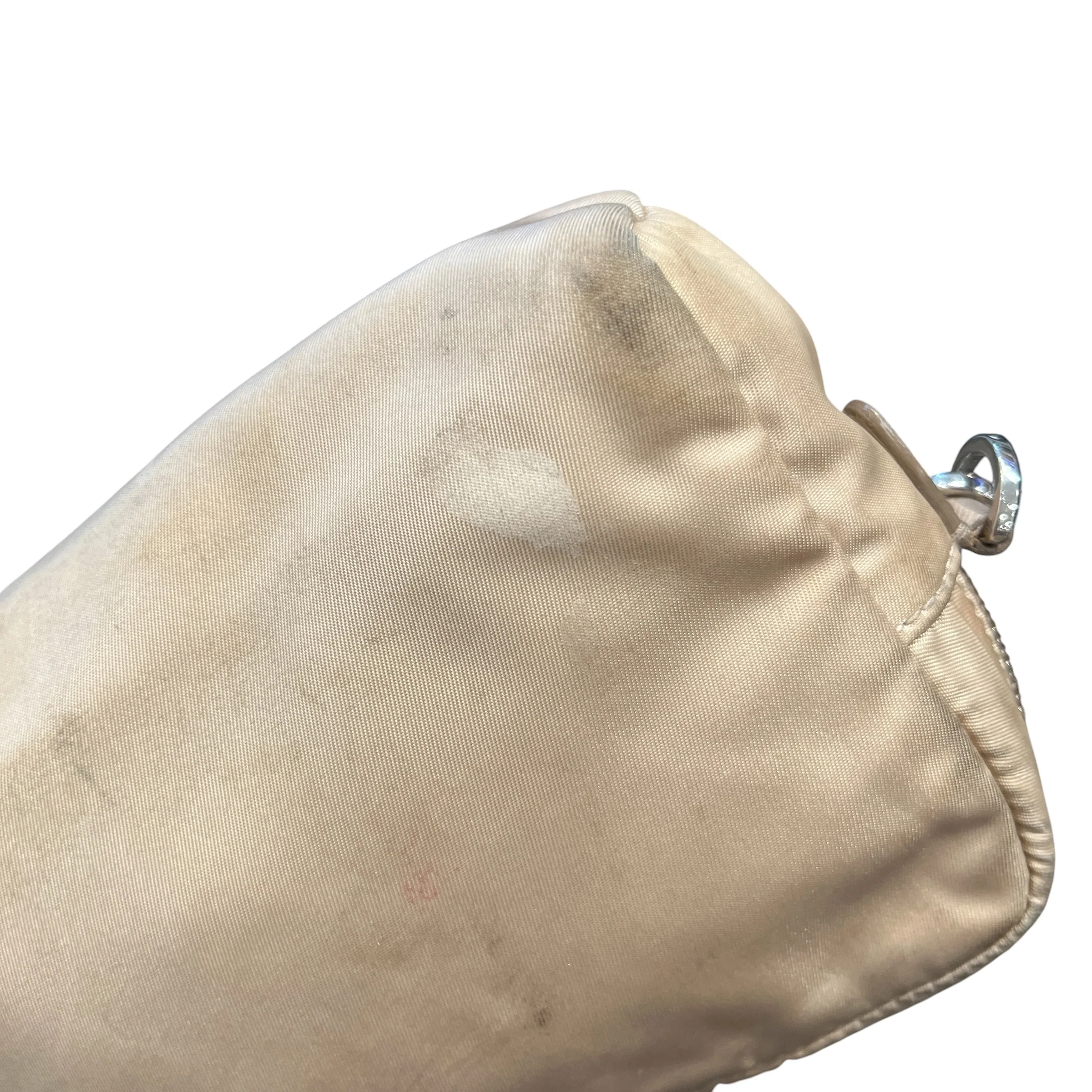 PRADA/Clutch Bag/Nylon/BEG/Re-edition Nylon Pouch