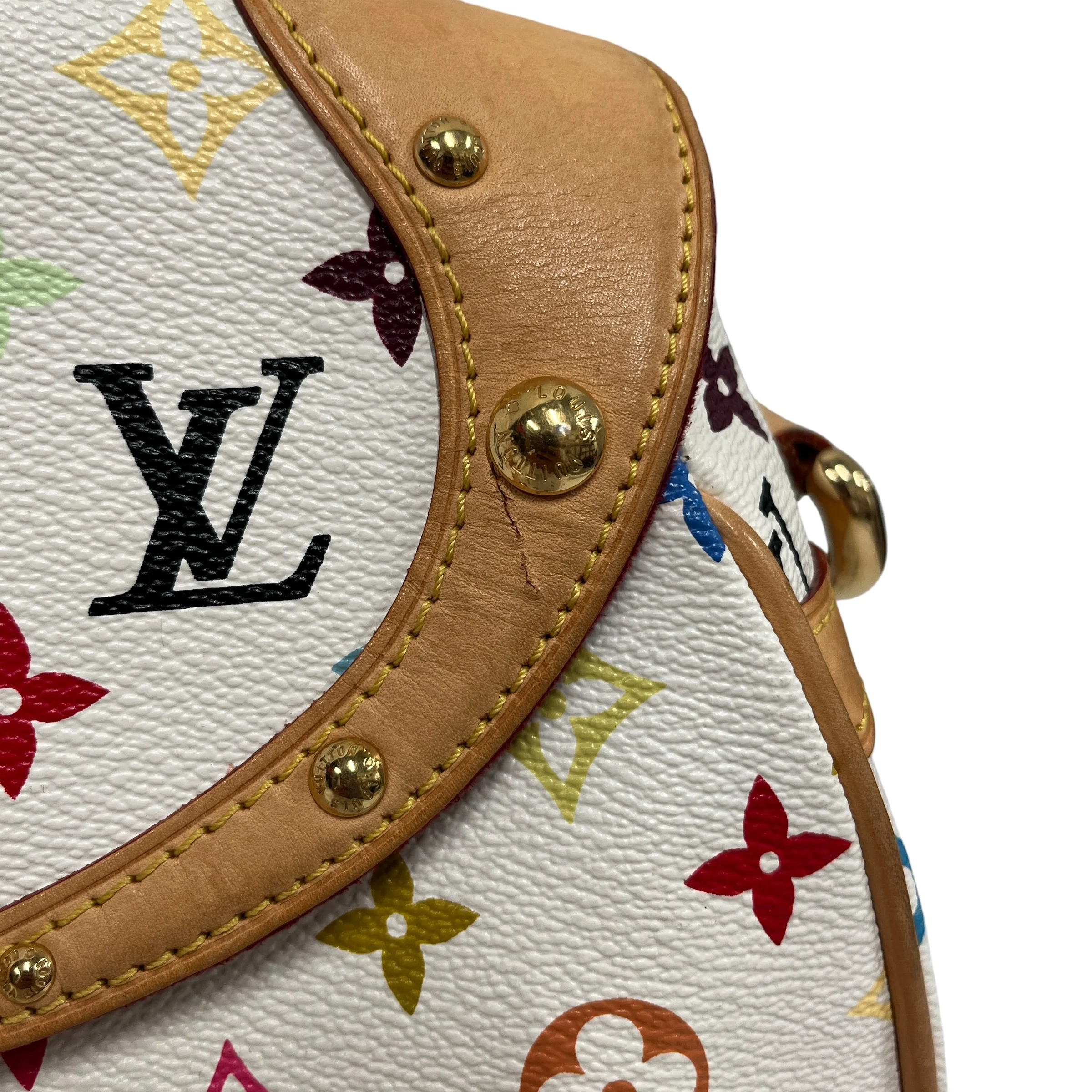 LOUIS VUITTON/Hand Bag/Monogram/Leather/WHT/BEVERLY BAG MM