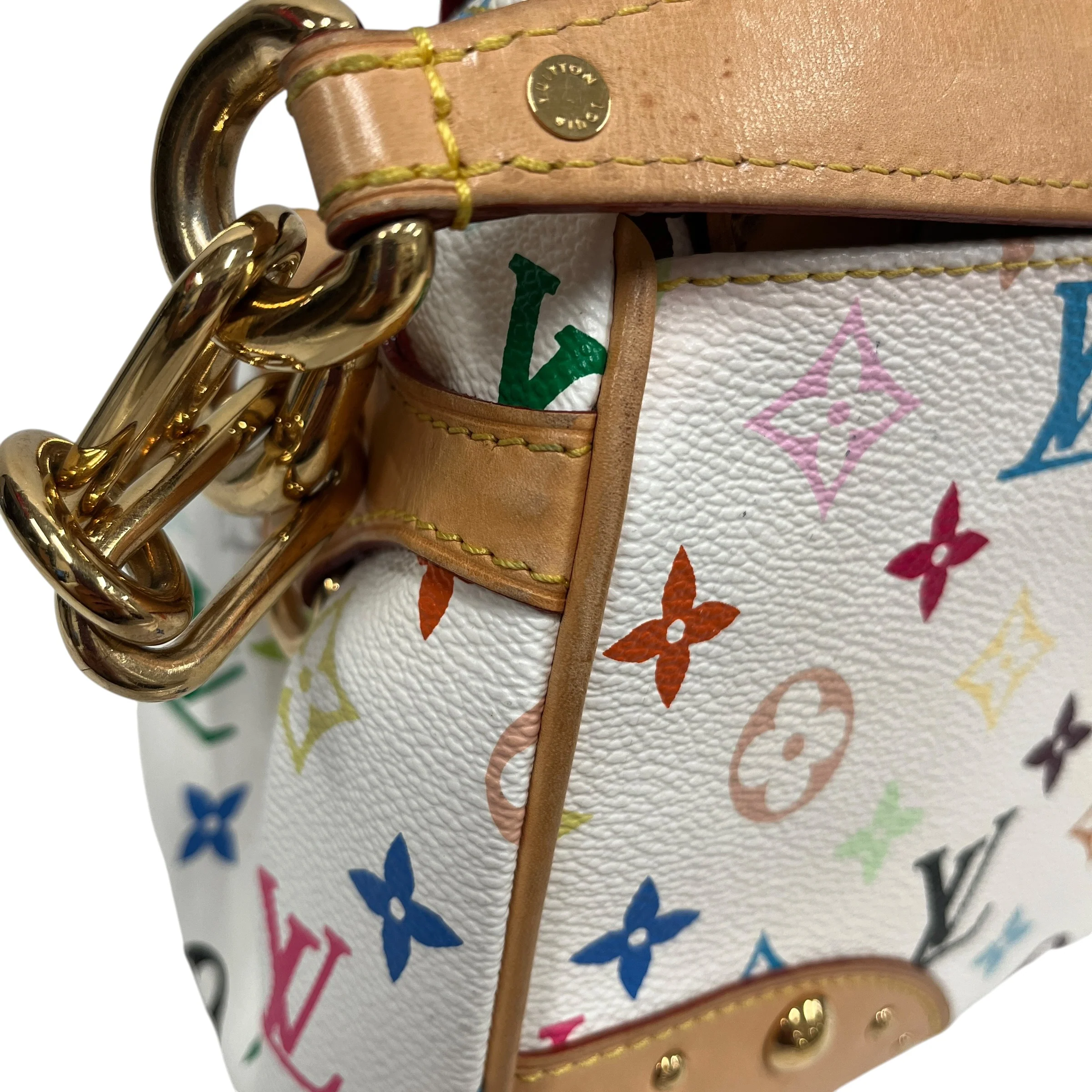 LOUIS VUITTON/Hand Bag/Monogram/Leather/WHT/BEVERLY BAG MM