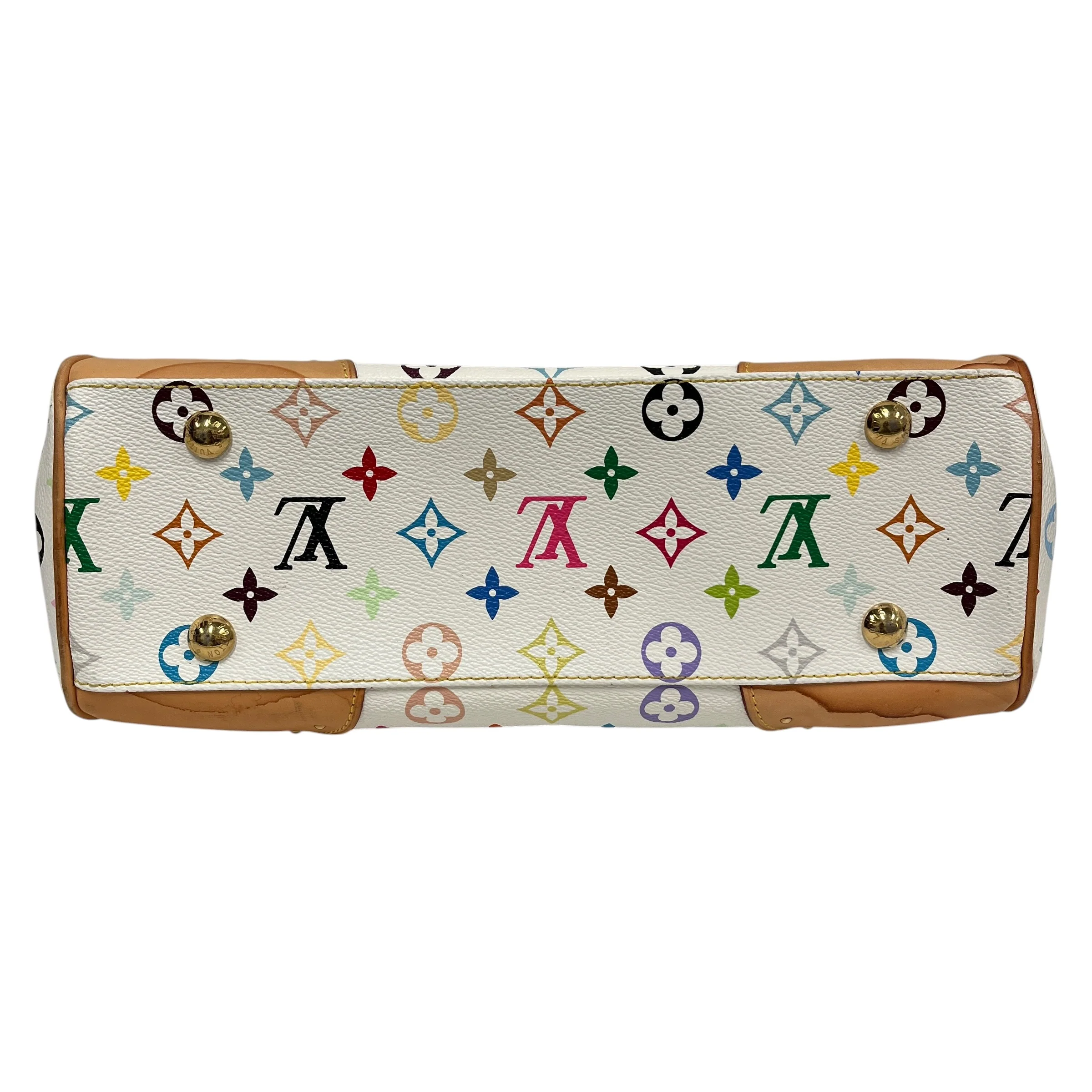 LOUIS VUITTON/Hand Bag/Monogram/Leather/WHT/BEVERLY BAG MM