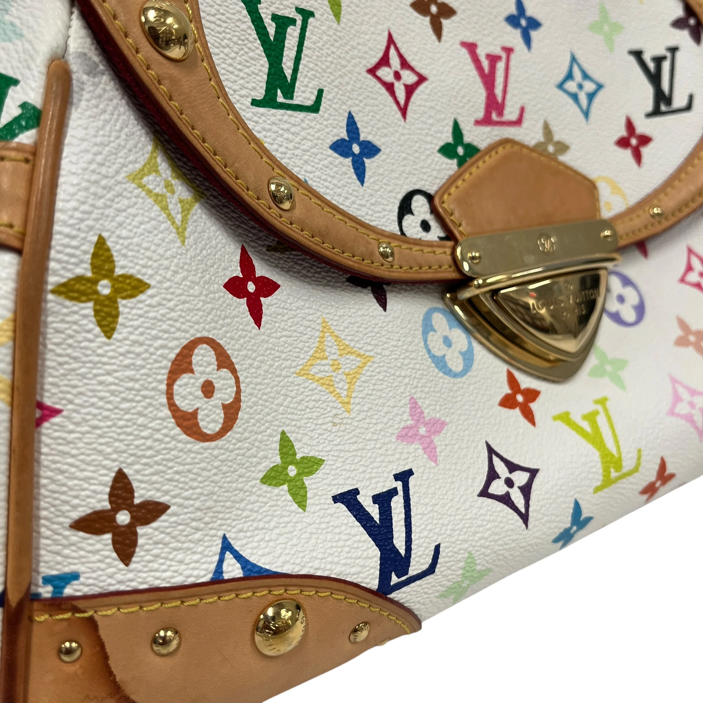LOUIS VUITTON/Hand Bag/Monogram/Leather/WHT/BEVERLY BAG MM