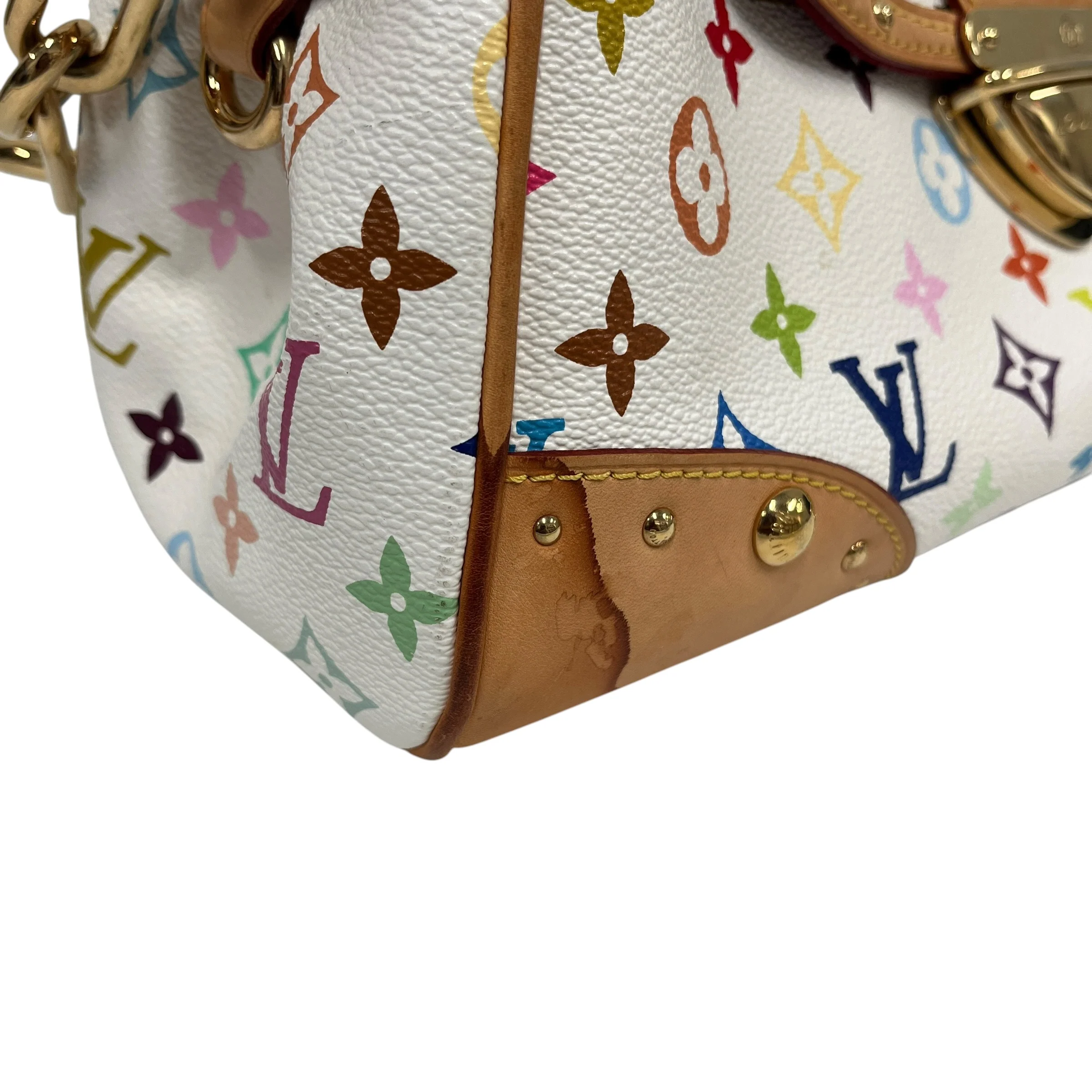 LOUIS VUITTON/Hand Bag/Monogram/Leather/WHT/BEVERLY BAG MM