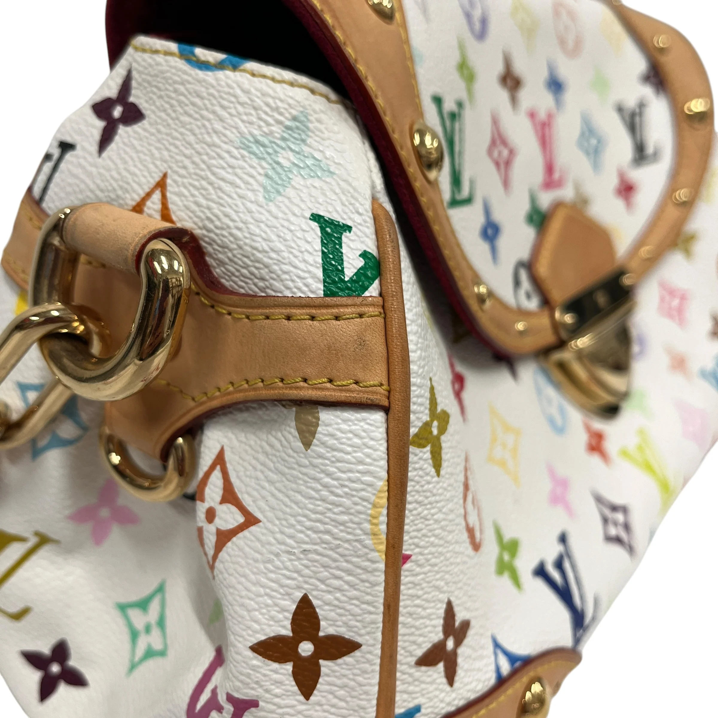 LOUIS VUITTON/Hand Bag/Monogram/Leather/WHT/BEVERLY BAG MM