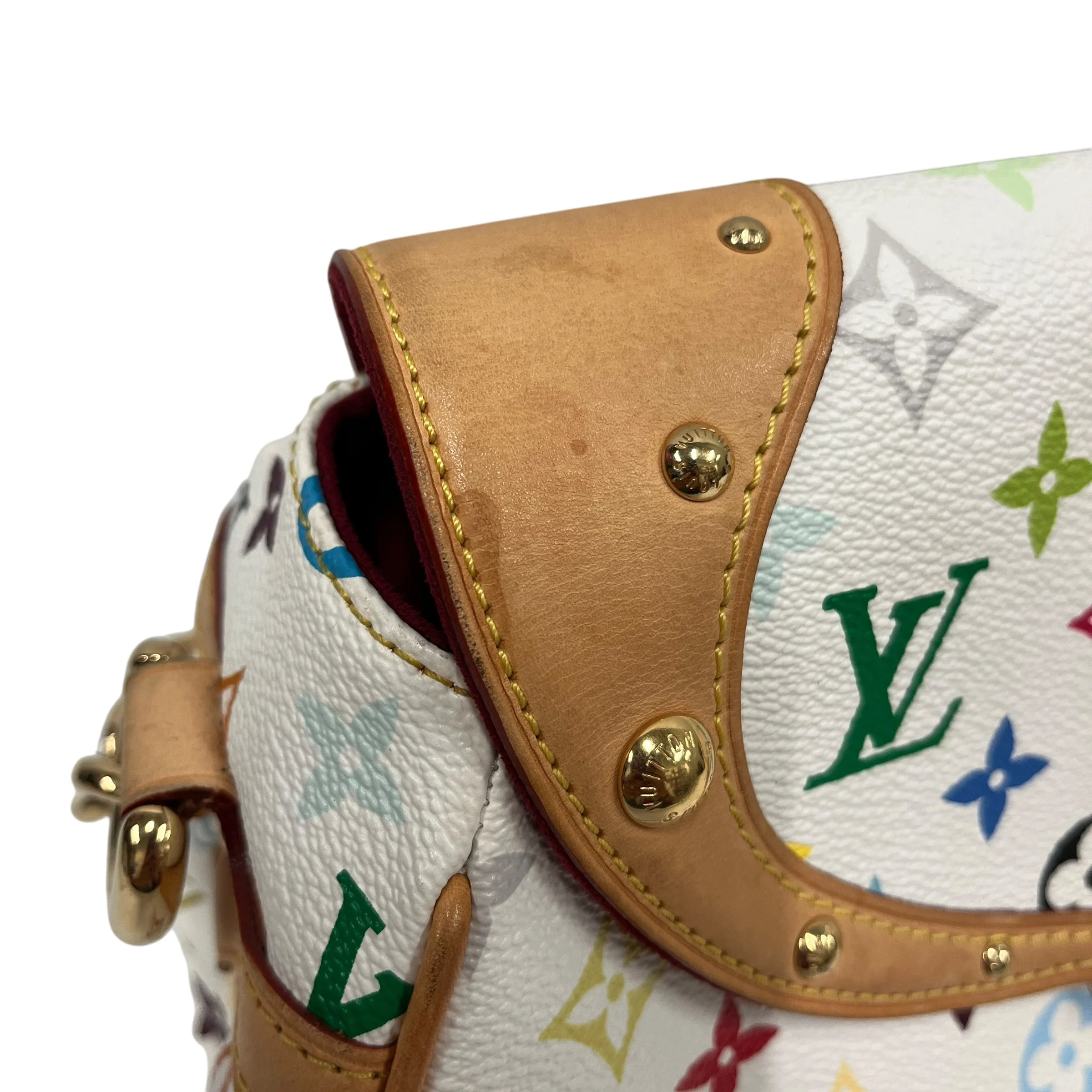 LOUIS VUITTON/Hand Bag/Monogram/Leather/WHT/BEVERLY BAG MM