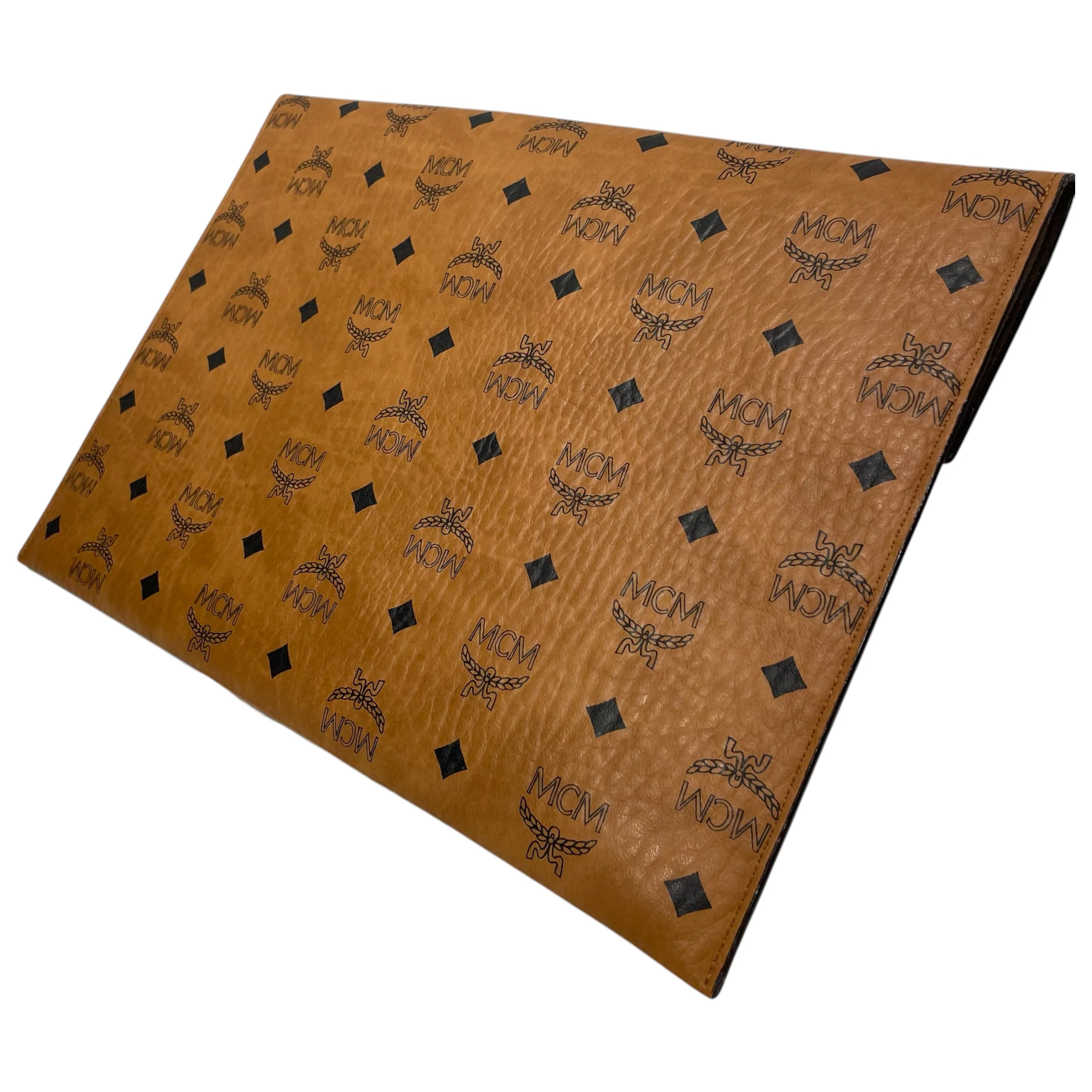 MCM/Pouch/Monogram/Leather/BRW/