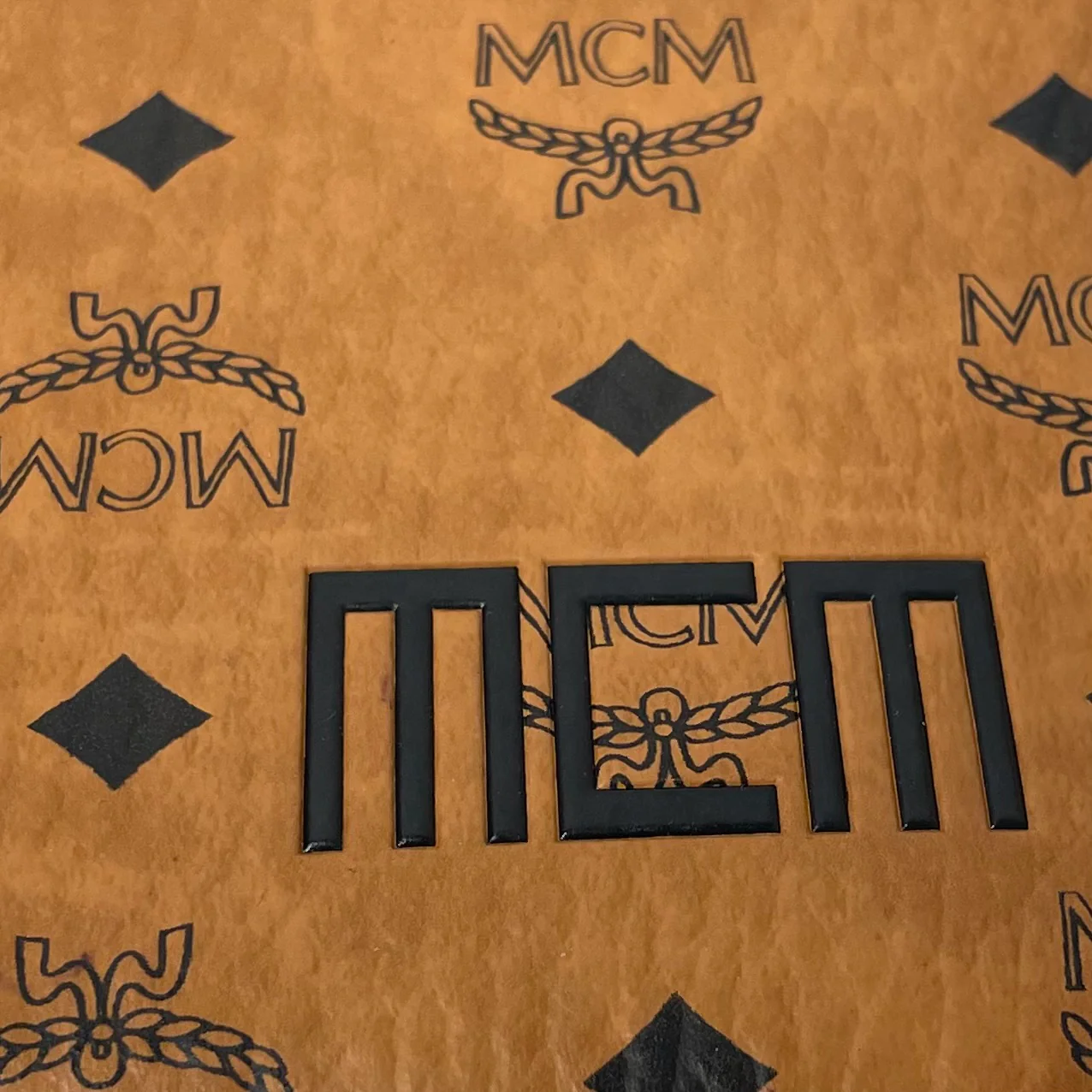 MCM/Pouch/Monogram/Leather/BRW/