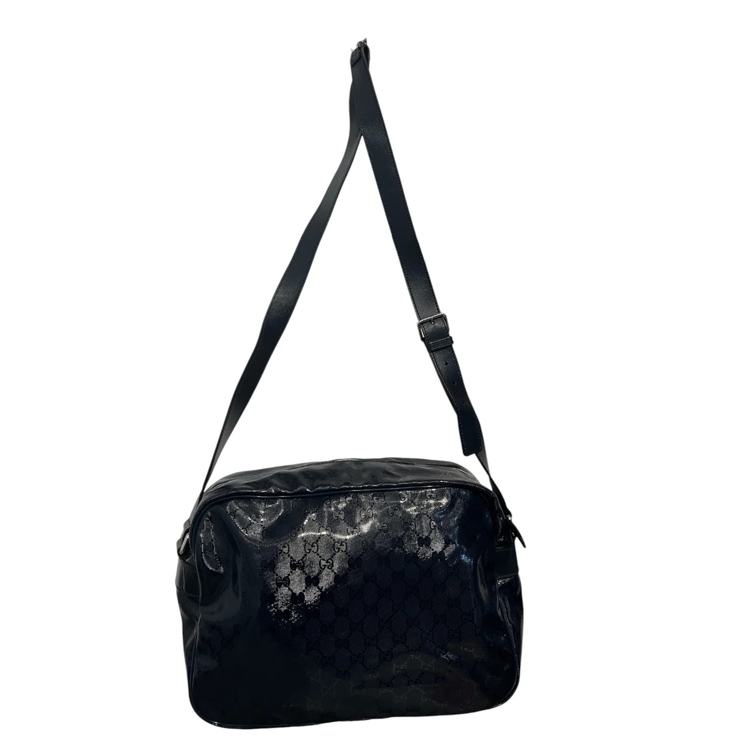GUCCI/Cross Body Bag/Monogram/NVY/COATED CANVAS GG MESSENGER