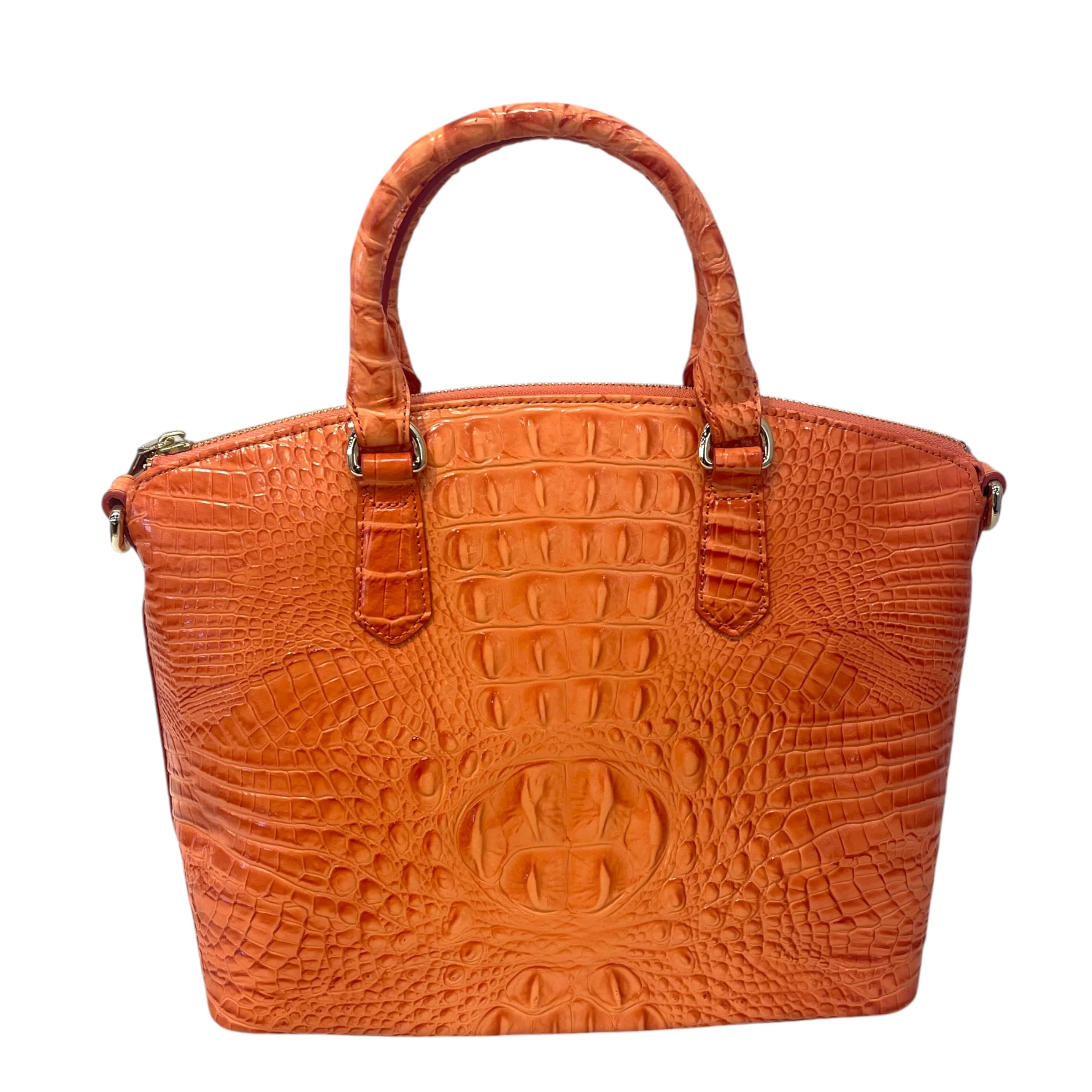 Brahmin/Cross Body Bag/Animal Pattern/Leather/PNK/Duxbury Satchel in Peach