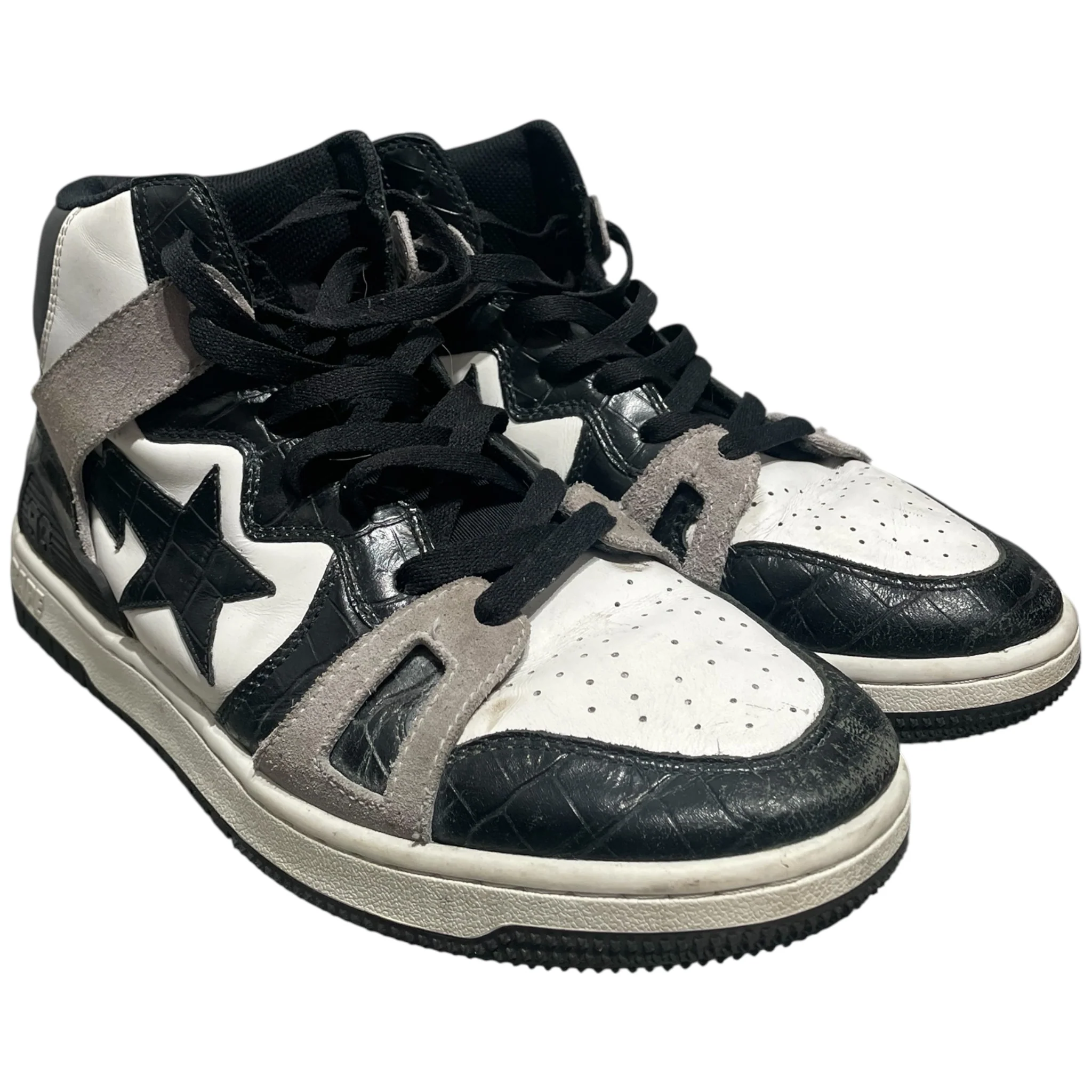BAPE STA!/Hi-Sneakers/US 9/BLK/93 hi black/white