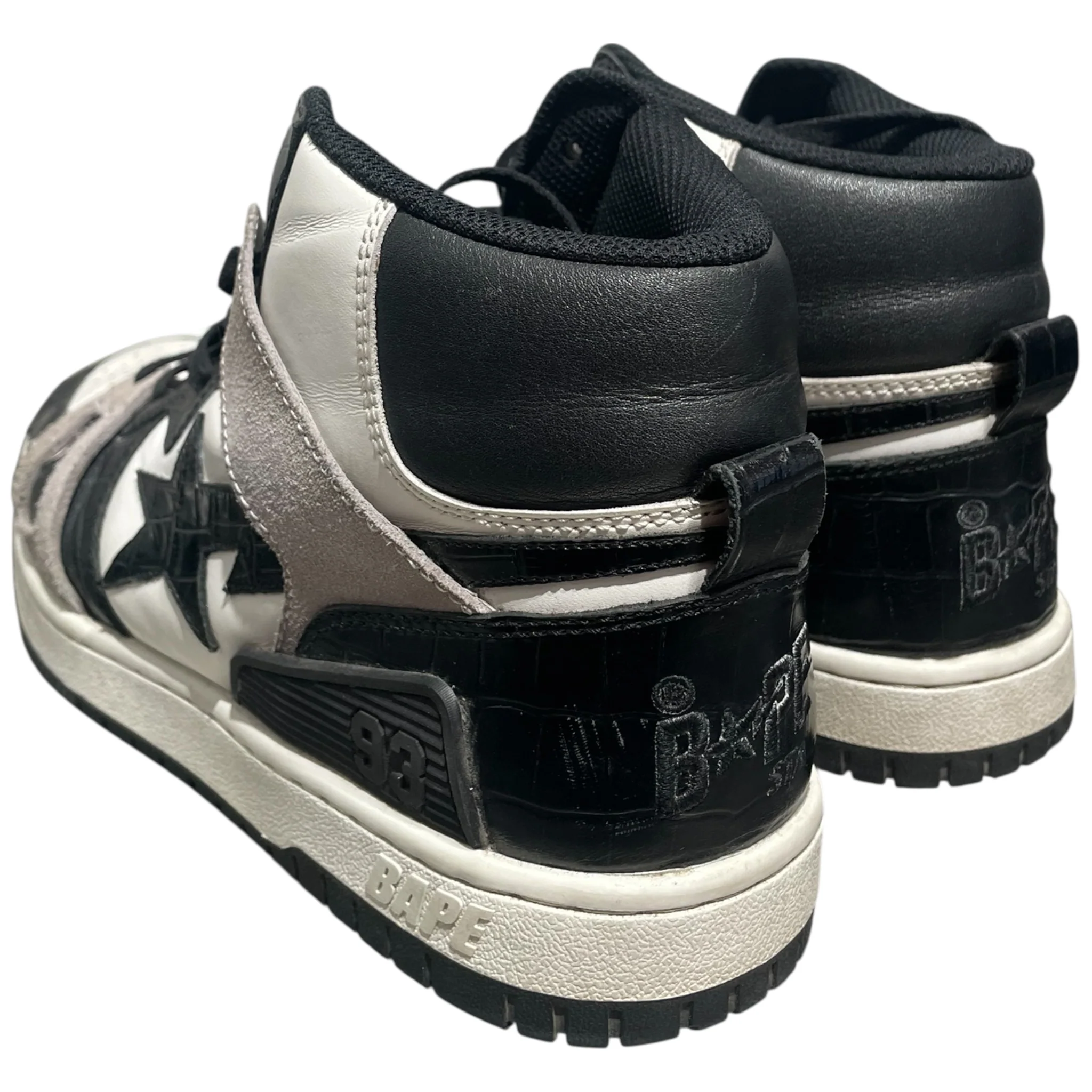 BAPE STA!/Hi-Sneakers/US 9/BLK/93 hi black/white