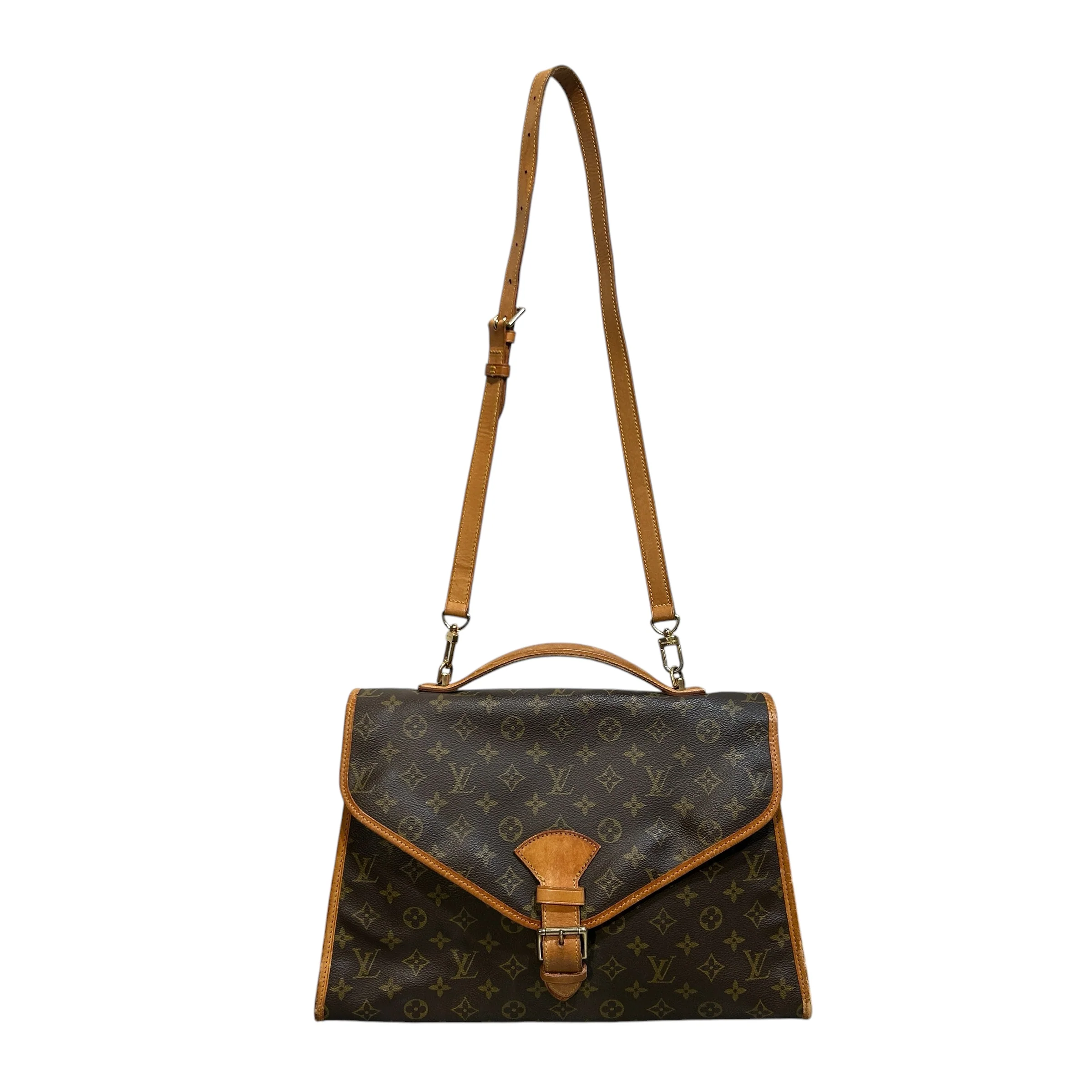 LOUIS VUITTON/Briefcase/Monogram/Leather/BRW/Beverly Crossbody Briefcase