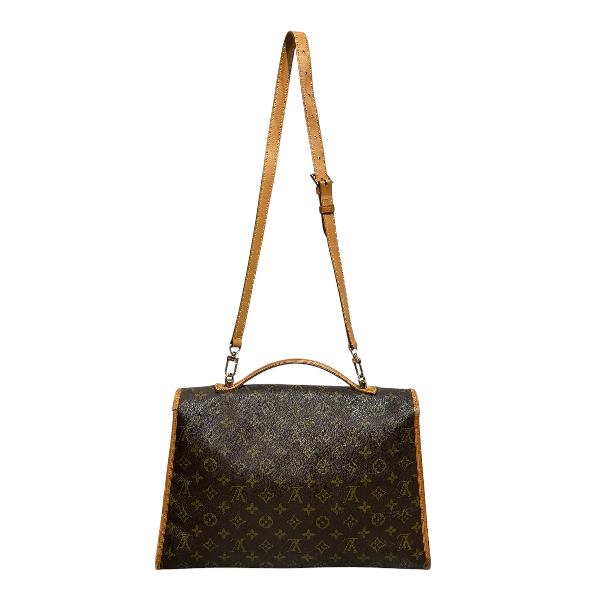 LOUIS VUITTON/Briefcase/Monogram/Leather/BRW/Beverly Crossbody Briefcase