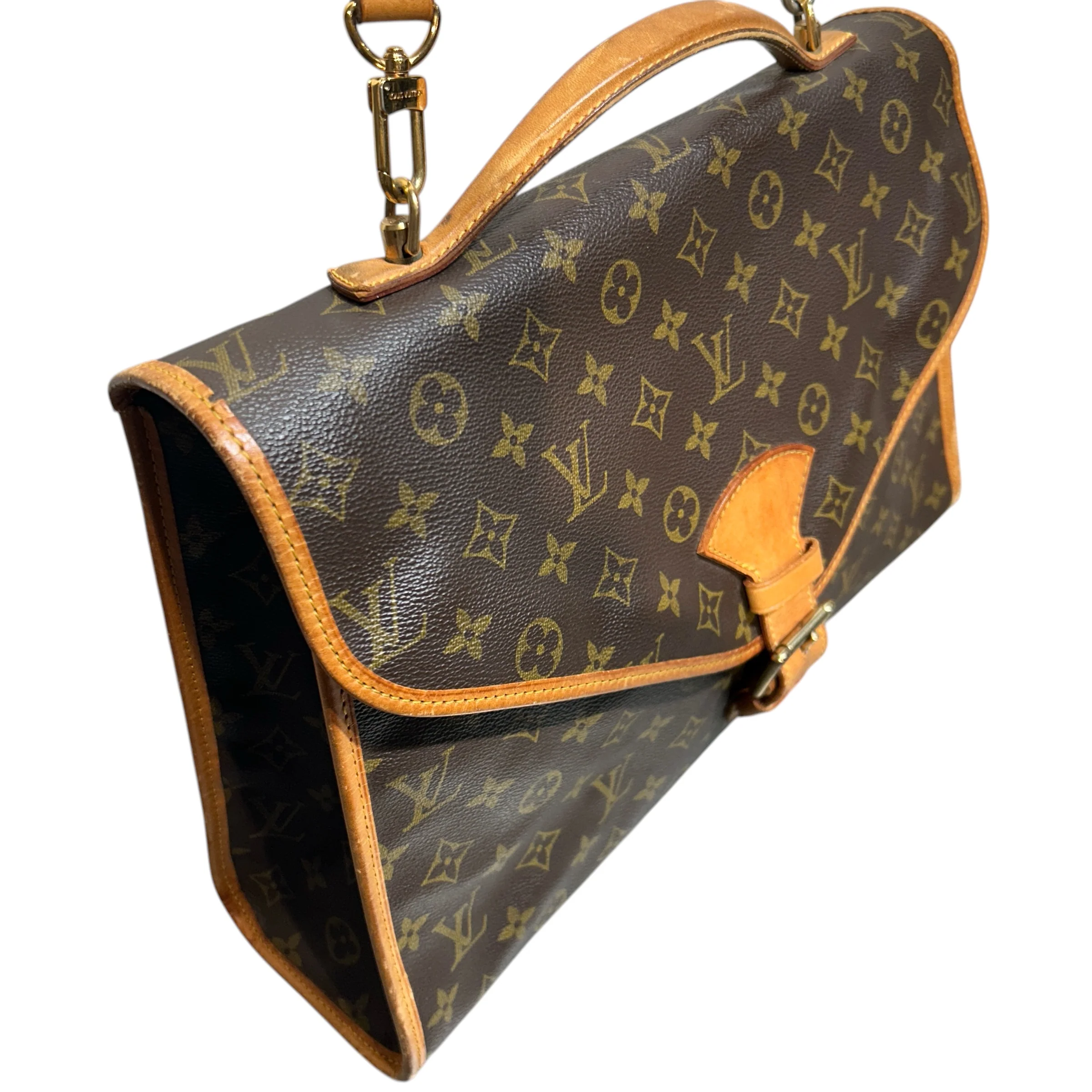 LOUIS VUITTON/Briefcase/Monogram/Leather/BRW/Beverly Crossbody Briefcase