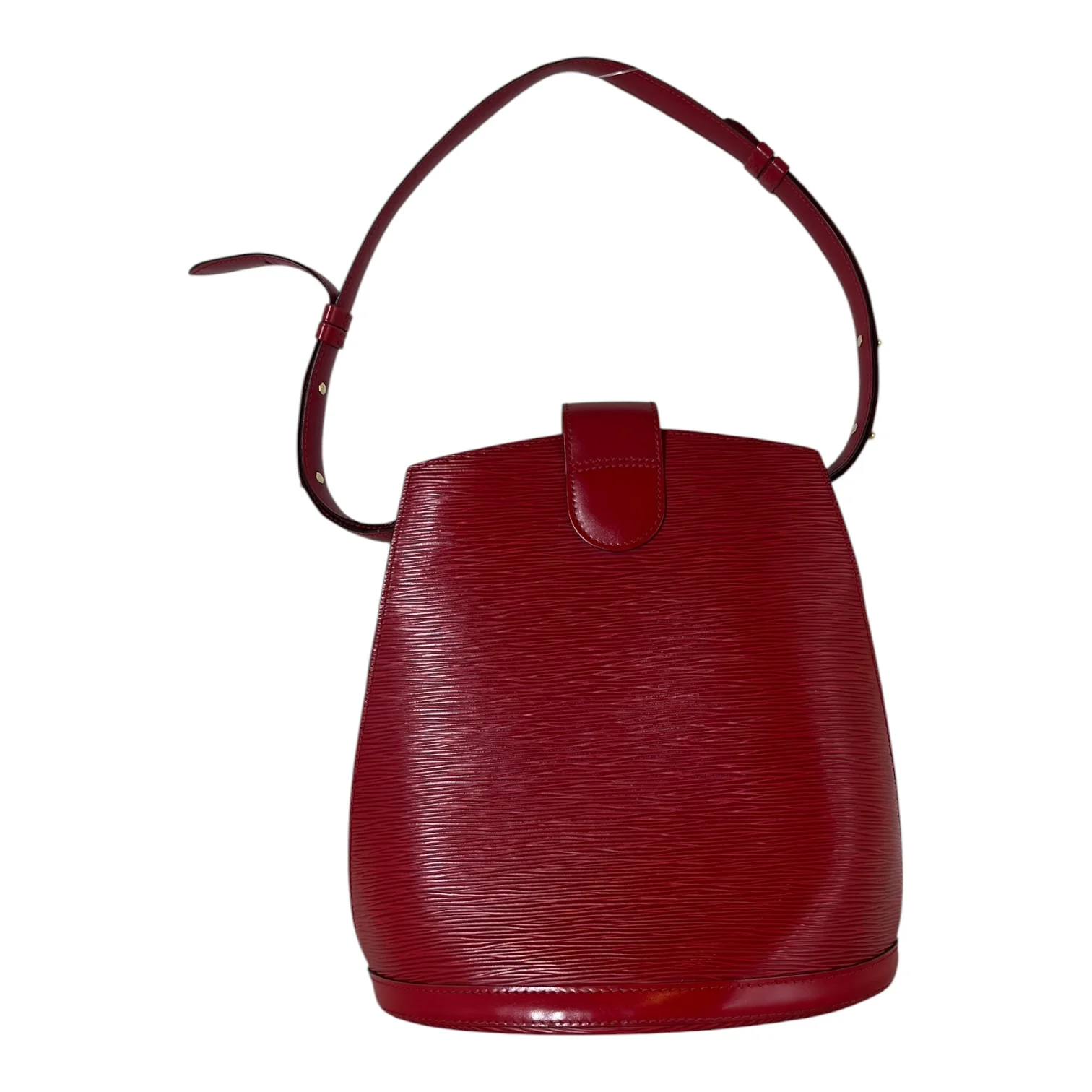 LOUIS VUITTON/Basket Bag/Leather/RED/GOLD TURN LOCK