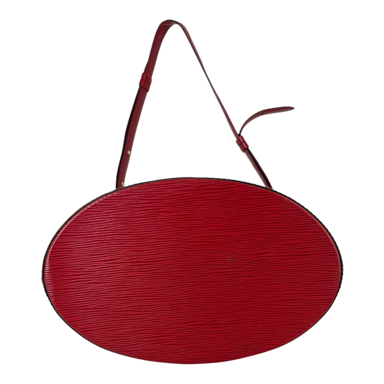 LOUIS VUITTON/Basket Bag/Leather/RED/GOLD TURN LOCK