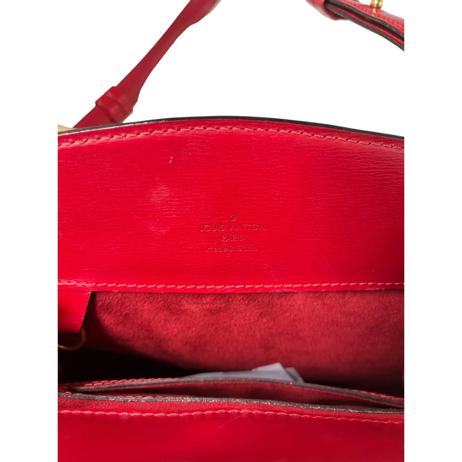 LOUIS VUITTON/Basket Bag/Leather/RED/GOLD TURN LOCK