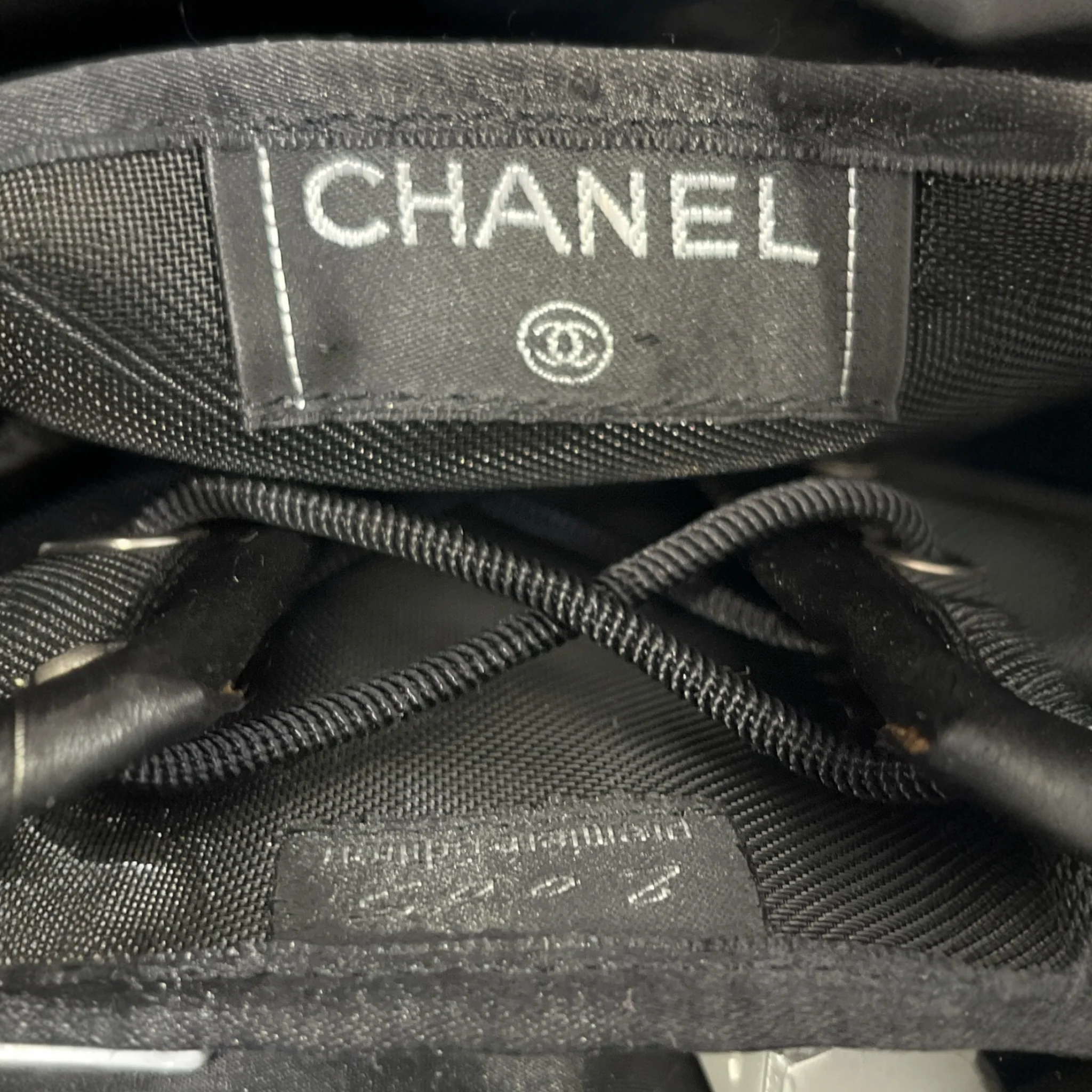 CHANEL/Hand Bag/Cotton/BLK/MILLENNIUM BUTT BAG