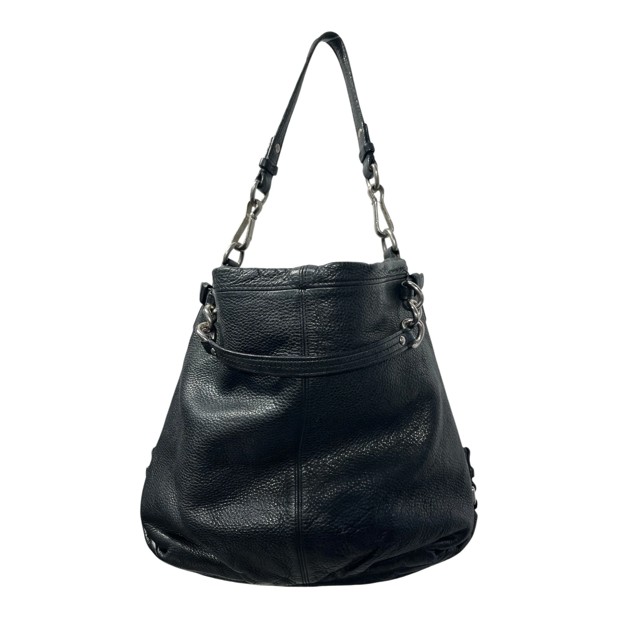 COACH/Tote Bag/Leather/BLK/BROOKE HOBO SILVER HARDWARE