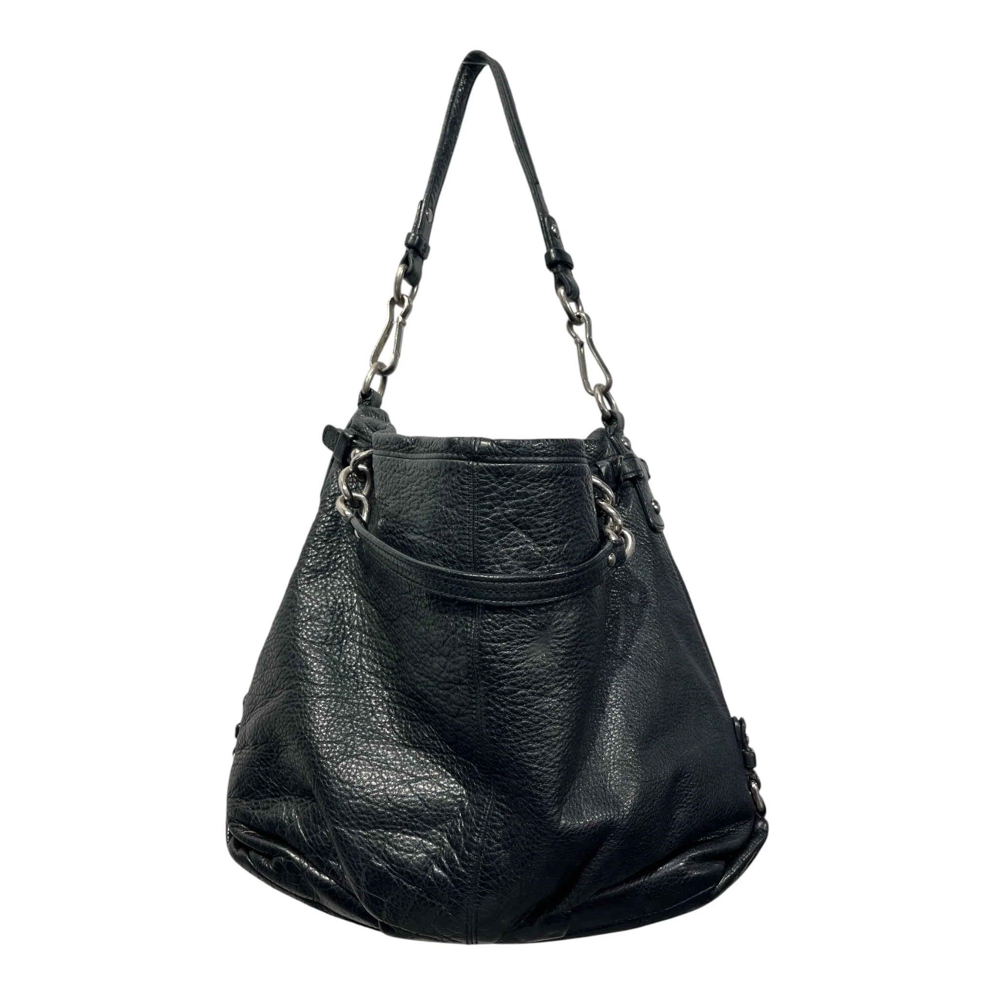 COACH/Tote Bag/Leather/BLK/BROOKE HOBO SILVER HARDWARE