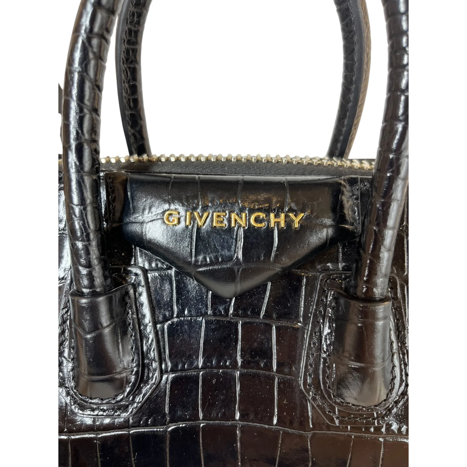GIVENCHY/Hand Bag/Animal Pattern/Leather/BLK/ANTIGONA