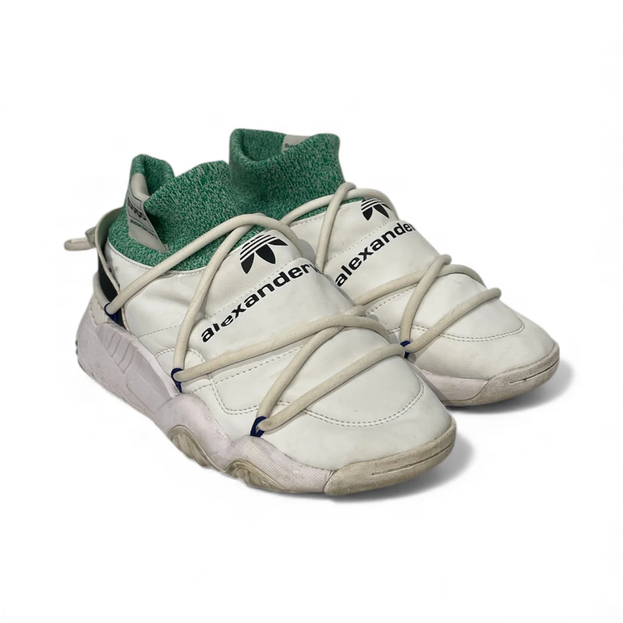 Alexander Wang/adidas/Low-Sneakers/US 6.5/Faux Leather/WHT/ape779001