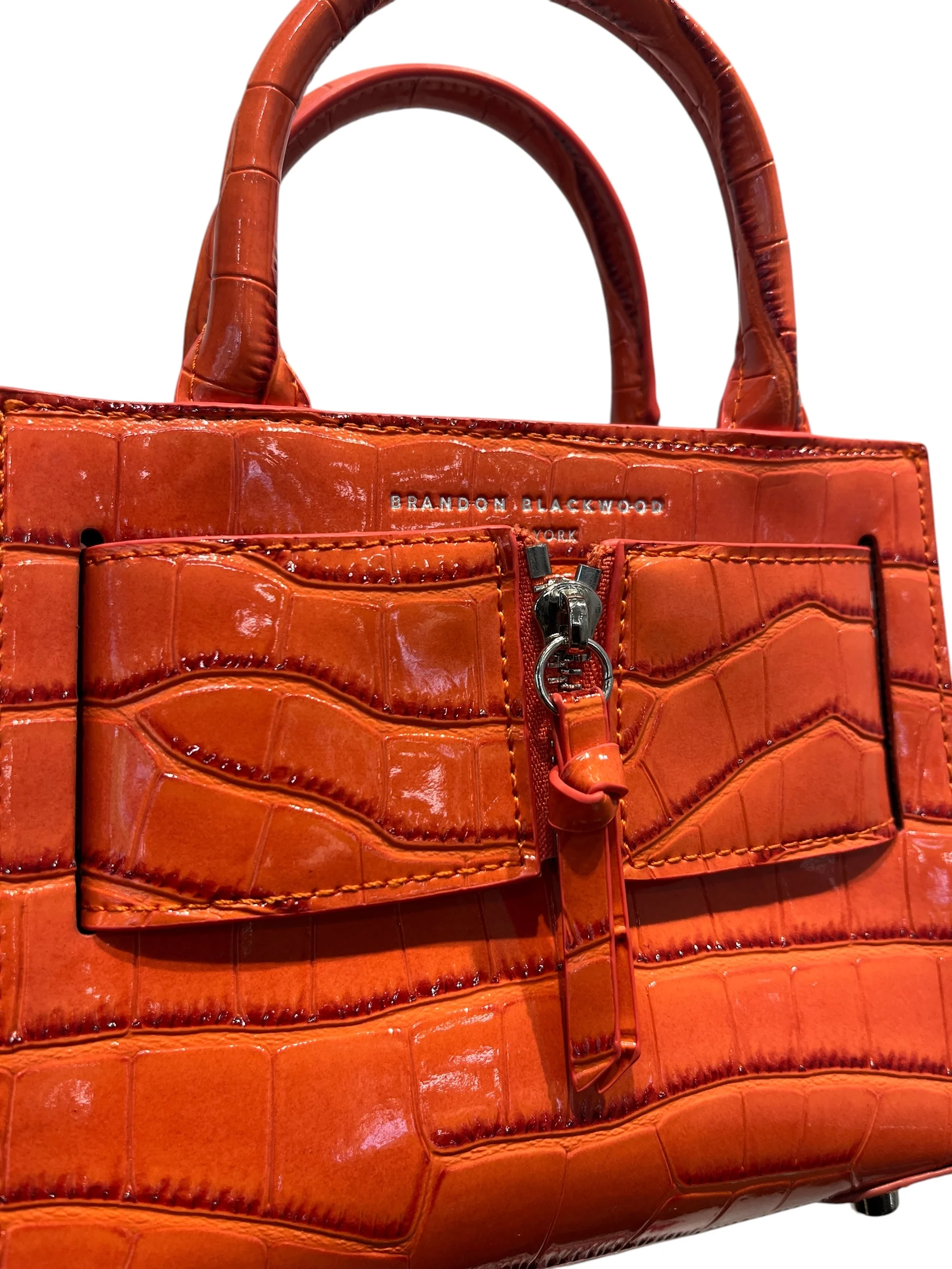 BRANDON BLACKWOOD/Cross Body Bag/Animal Pattern/Leather/ORN/croc embossed KUEI