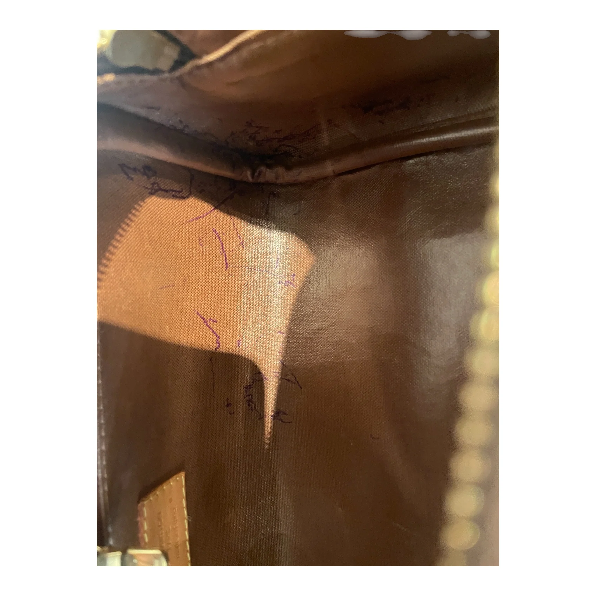 LOUIS VUITTON/Pouch/Monogram/Leather/BRW/t63qygb