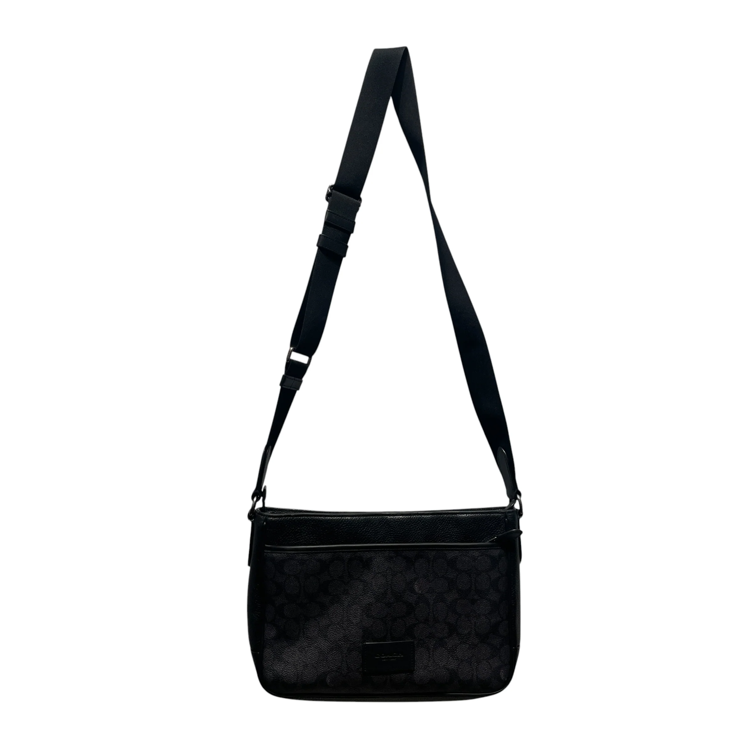 COACH/Cross Body Bag/Monogram/Leather/BLK/