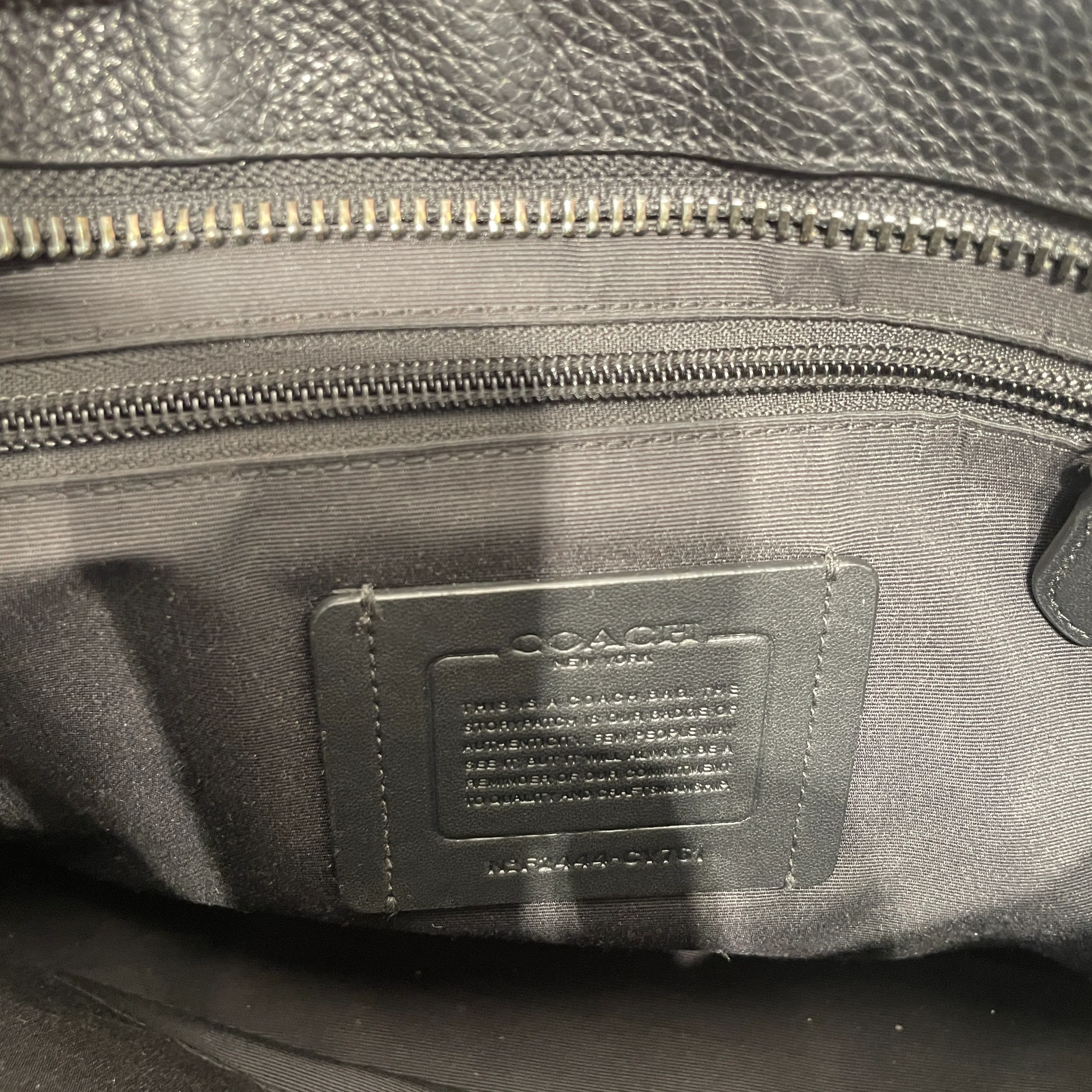COACH/Cross Body Bag/Monogram/Leather/BLK/