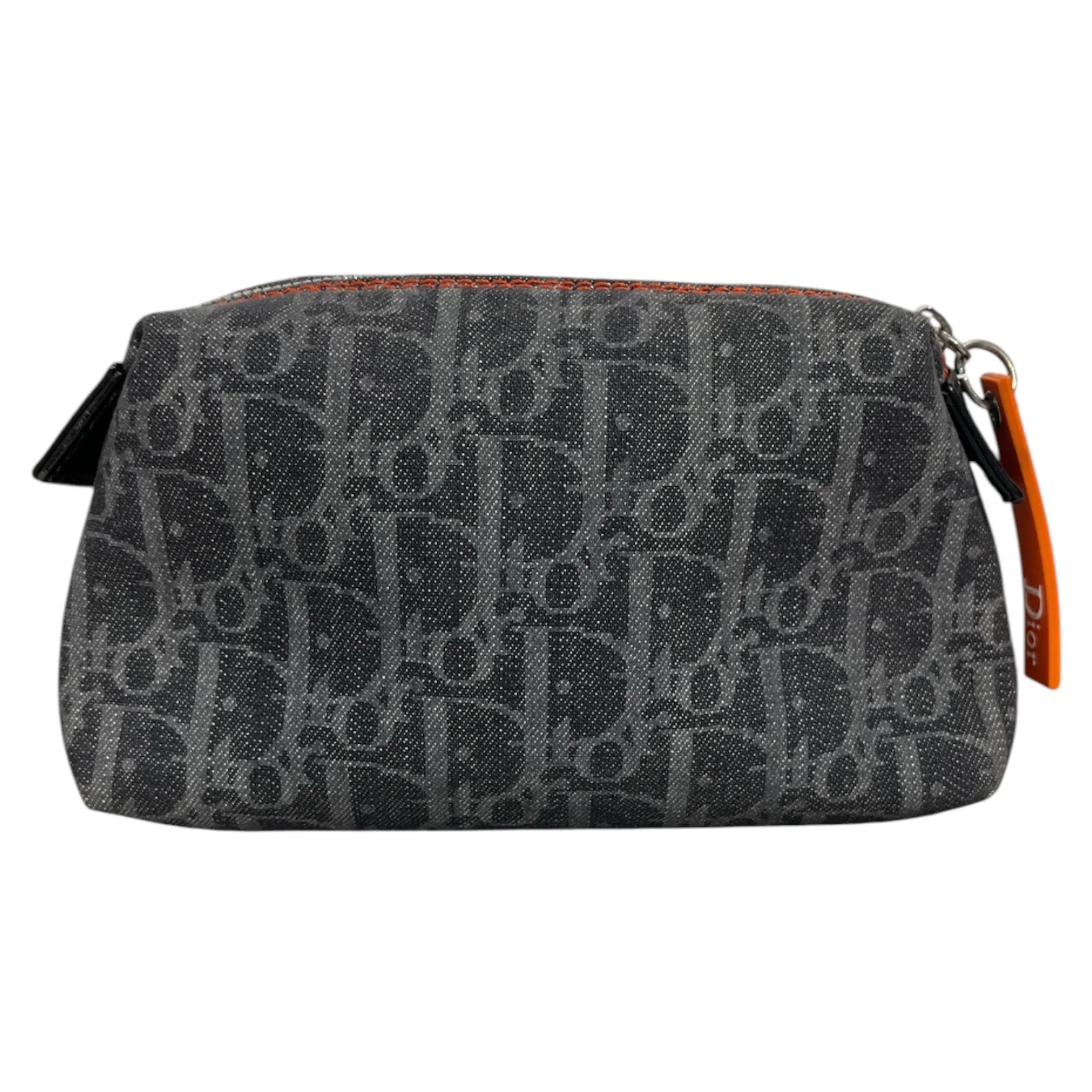Christian Dior/Pouch/Monogram/Cotton/NVY/TROTTER DENIM COSMETIC BAG