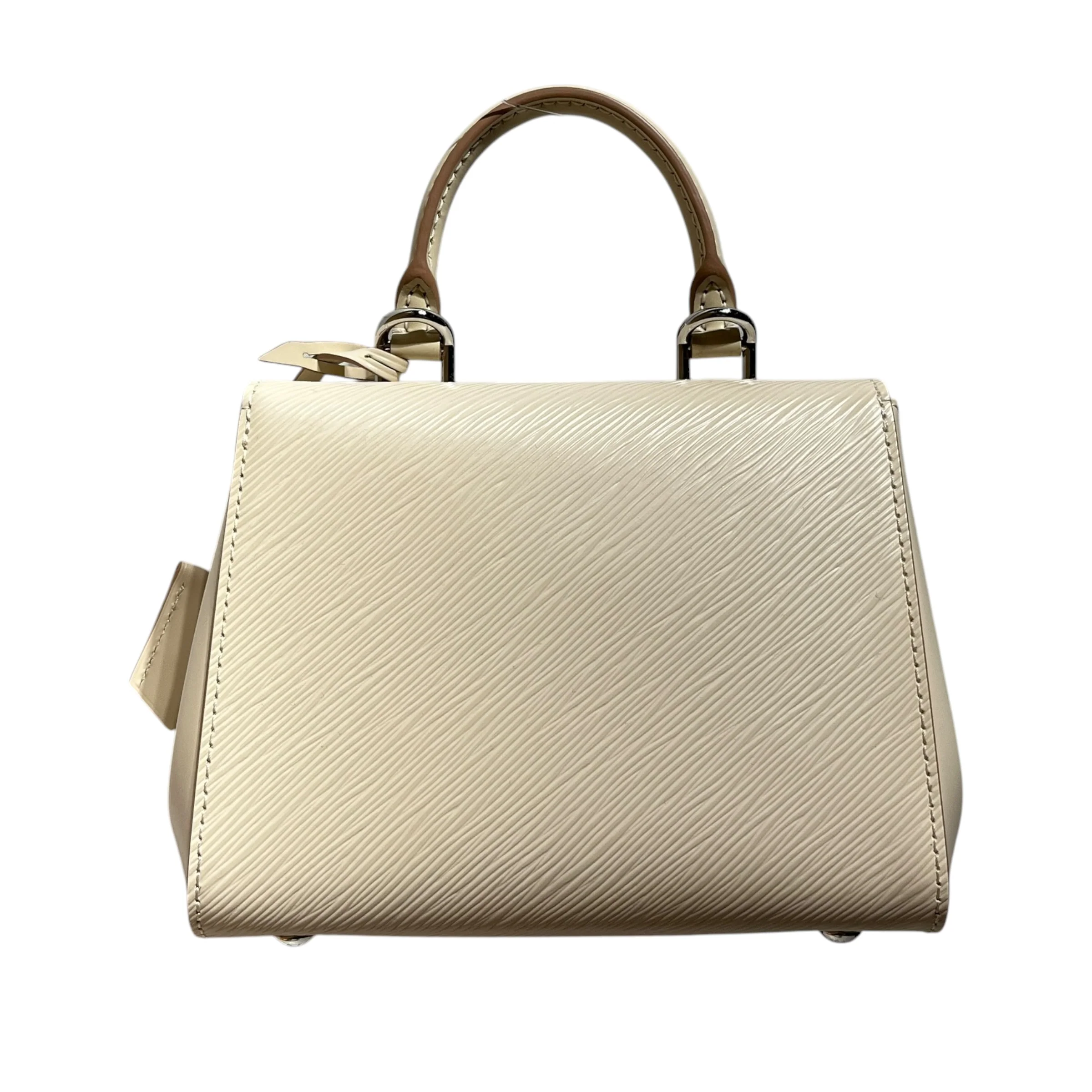 LOUIS VUITTON/Hand Bag/Leather/WHT/Epi Cluny Mini with Logo Strap
