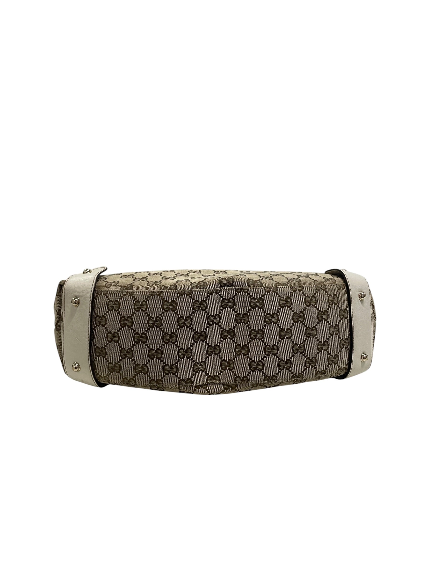 GUCCI/Tote Bag/Monogram/BEG/GG/ HORSEBIT/ BRAIDED HANDLE