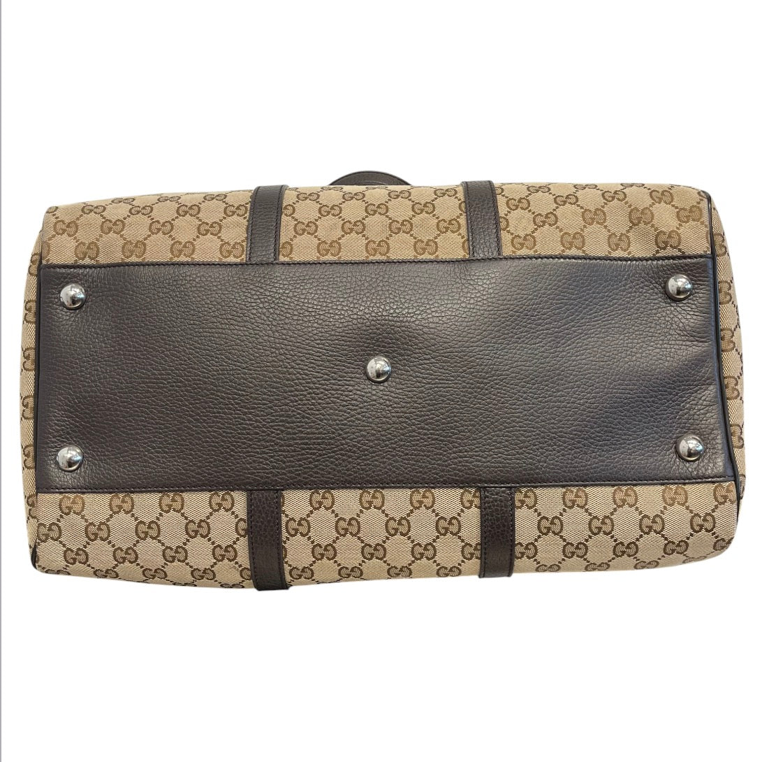 GUCCI/Tote Bag/Monogram/BEG/GG CANVAS DUFFLE TRAVEL BAG