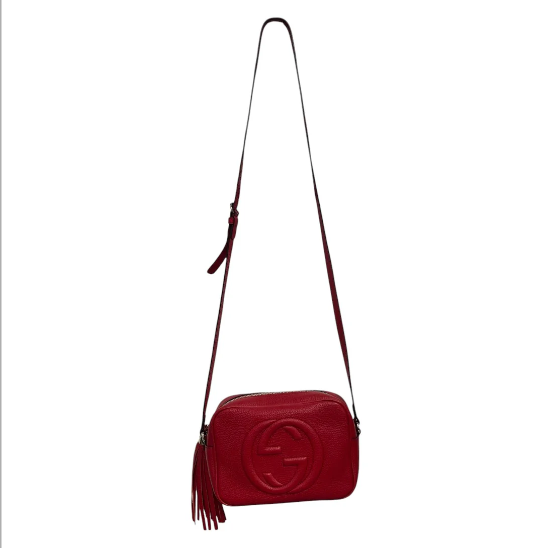 GUCCI/Cross Body Bag/Leather/RED/SOHO DISCO BAG