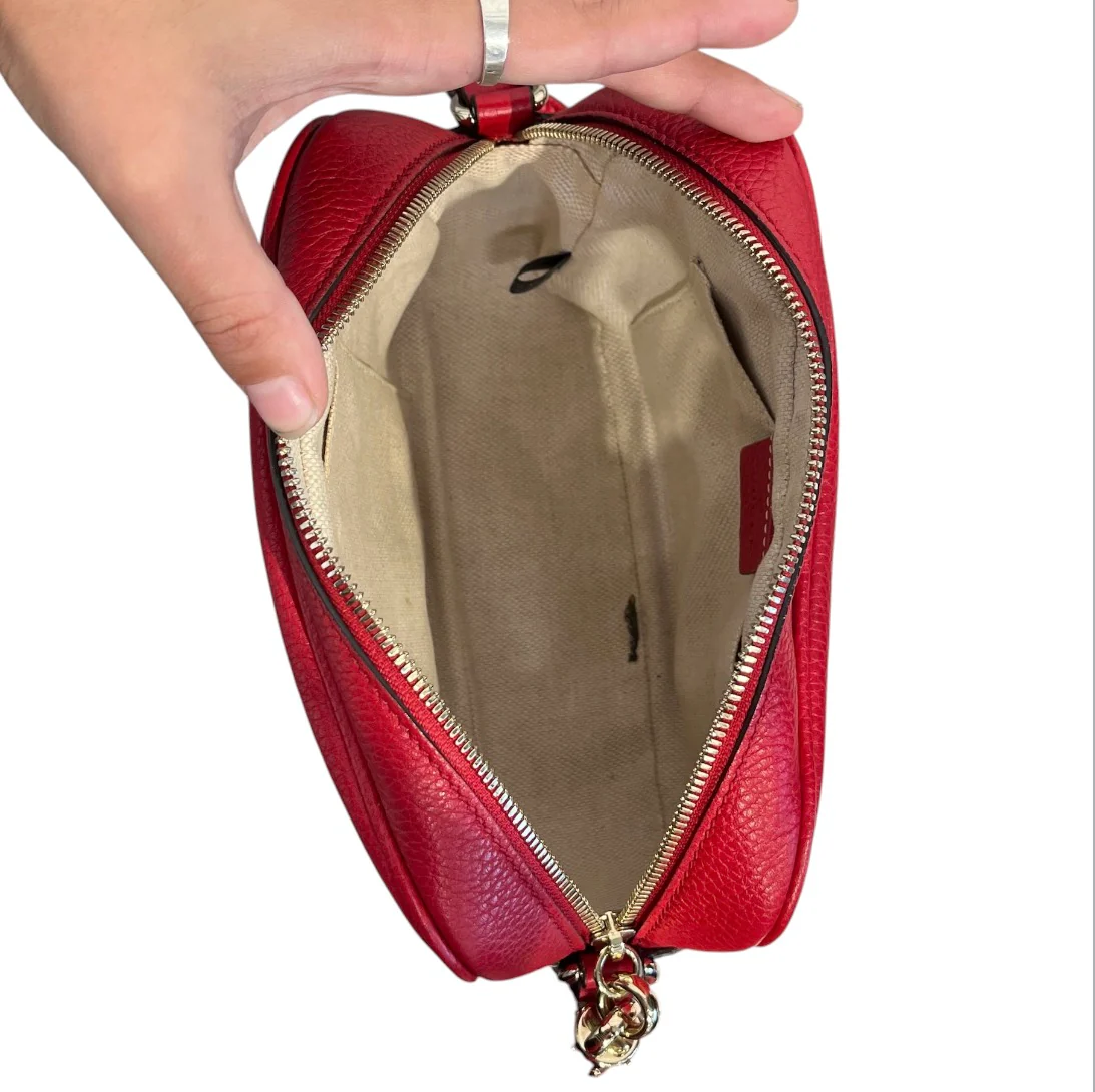GUCCI/Cross Body Bag/Leather/RED/SOHO DISCO BAG