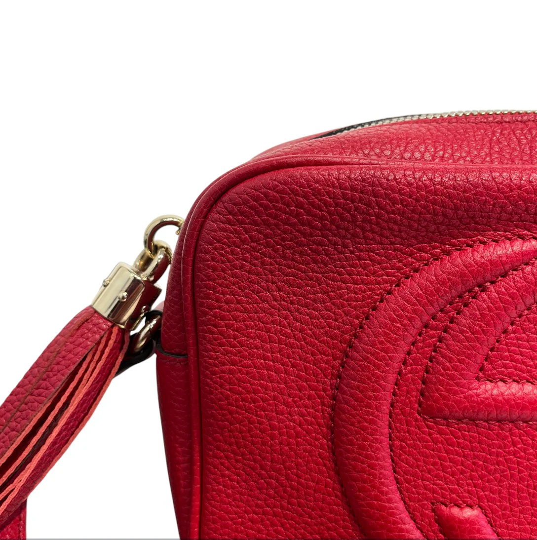 GUCCI/Cross Body Bag/Leather/RED/SOHO DISCO BAG