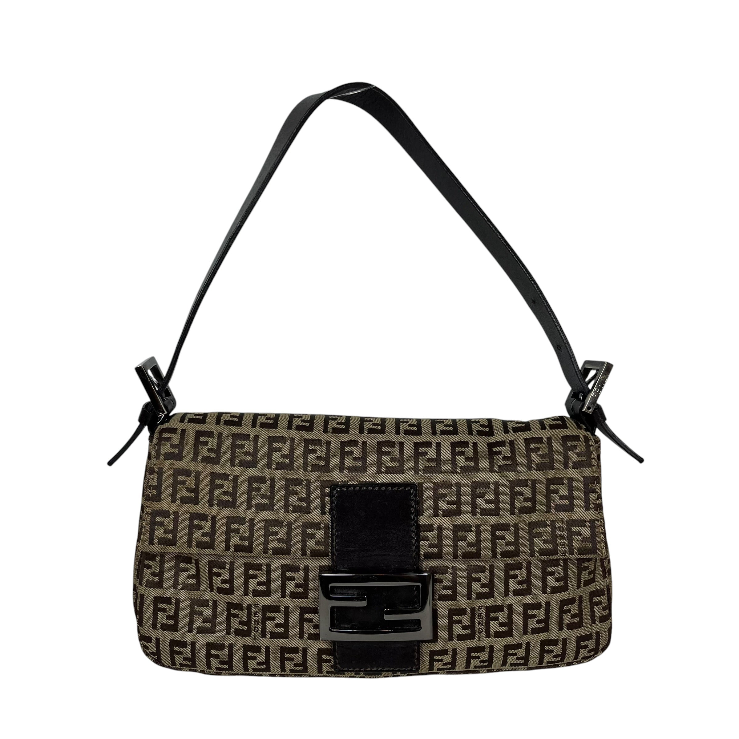 FENDI/Bag/Monogram/Cotton/BRW/ZUCCHINO FF BAGUETTE