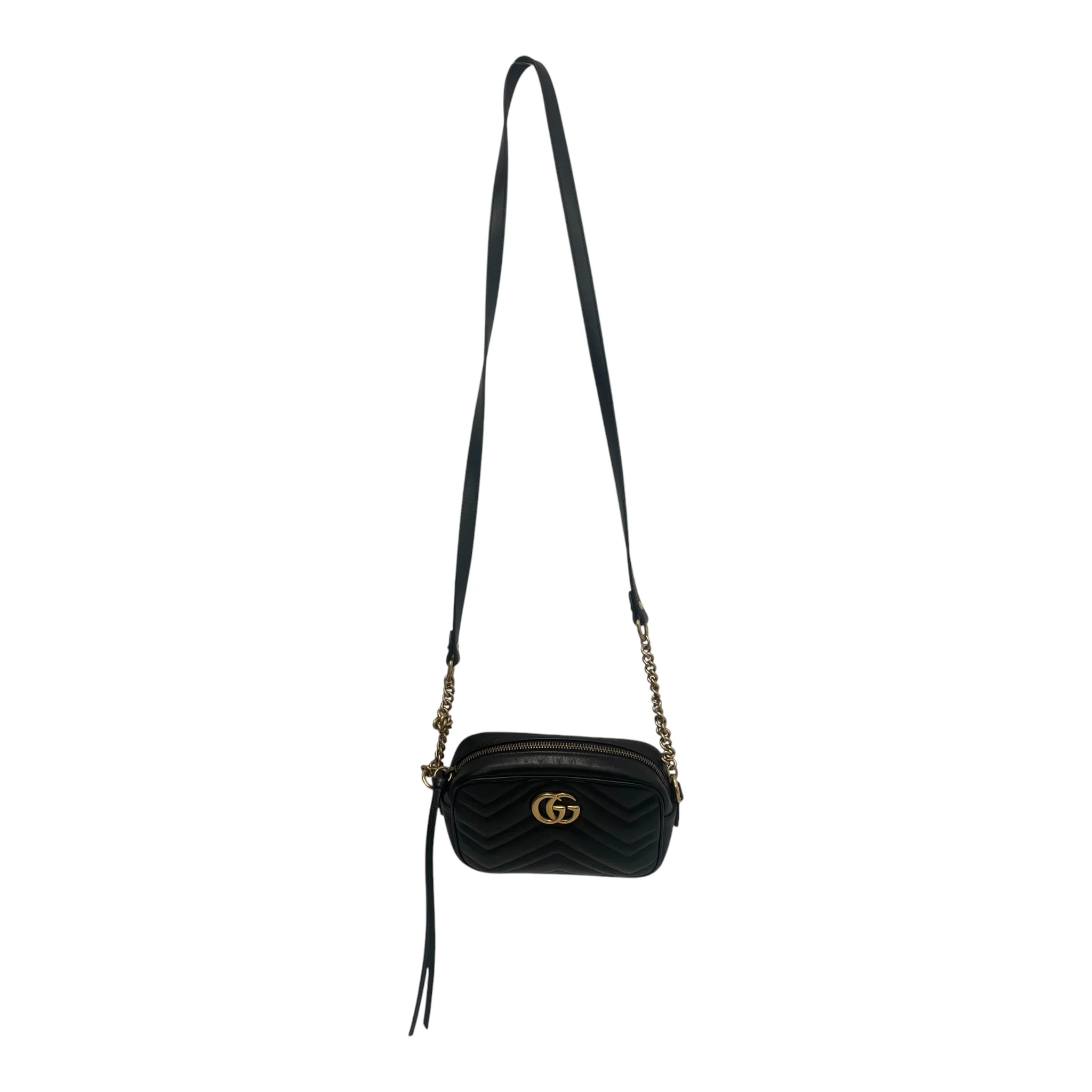 GUCCI/Cross Body Bag/Border/Leather/BLK/448065498075