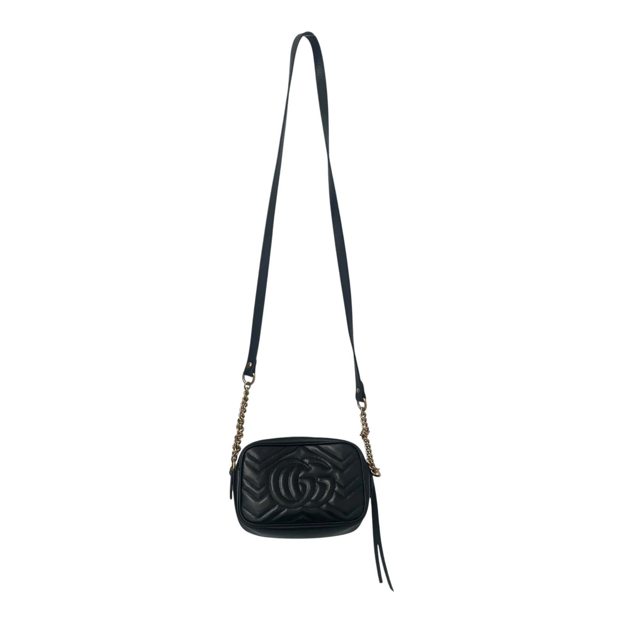 GUCCI/Cross Body Bag/Border/Leather/BLK/448065498075