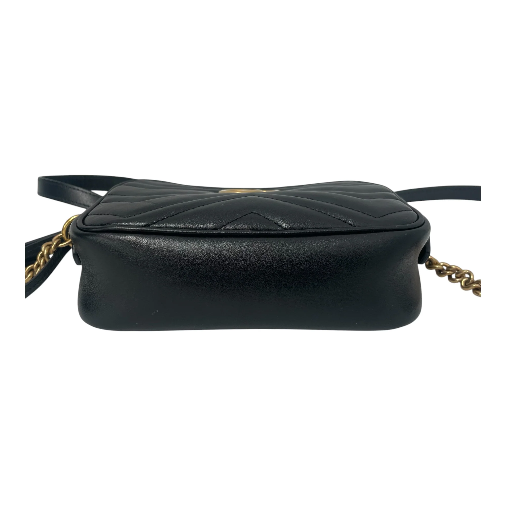 GUCCI/Cross Body Bag/Border/Leather/BLK/448065498075