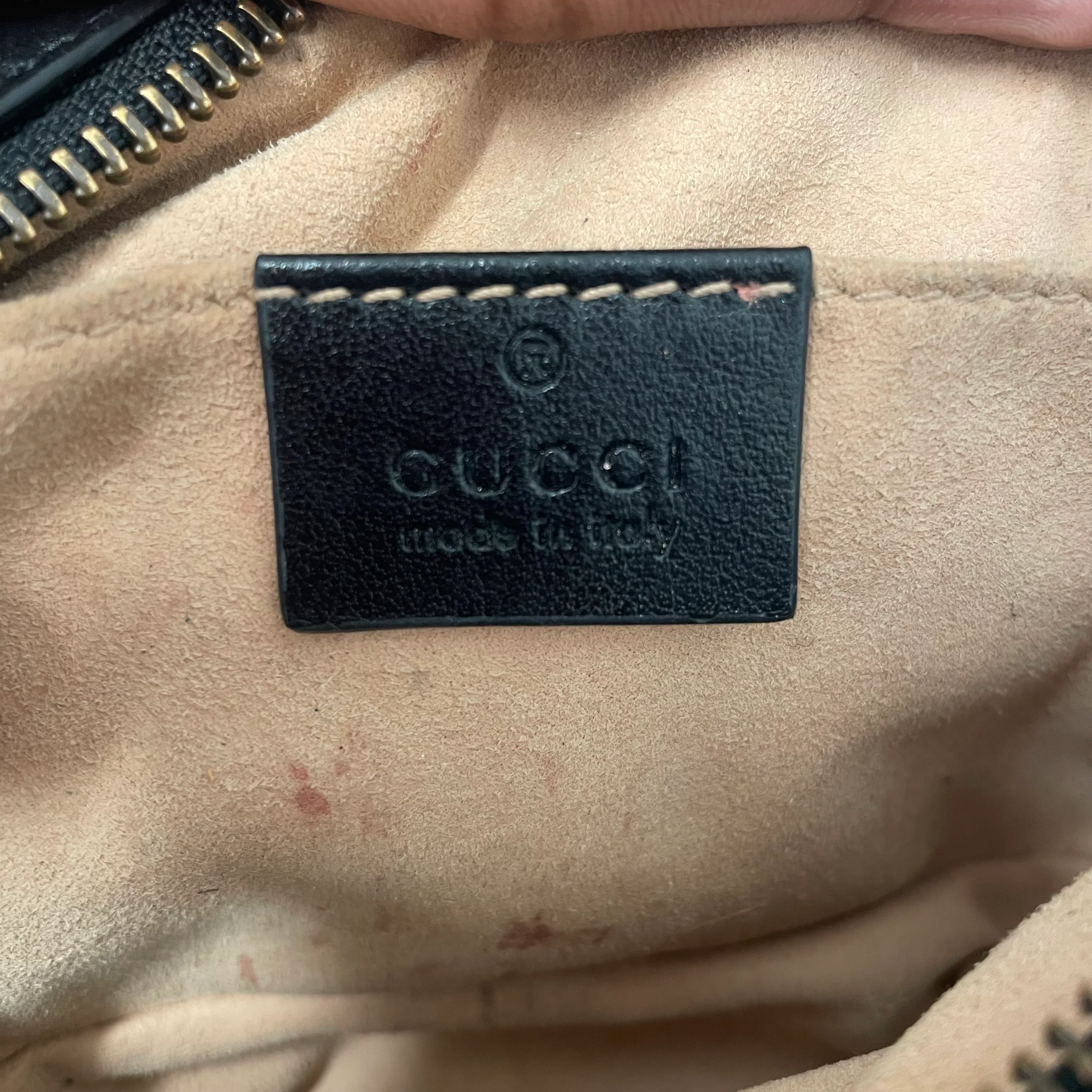 GUCCI/Cross Body Bag/Border/Leather/BLK/448065498075