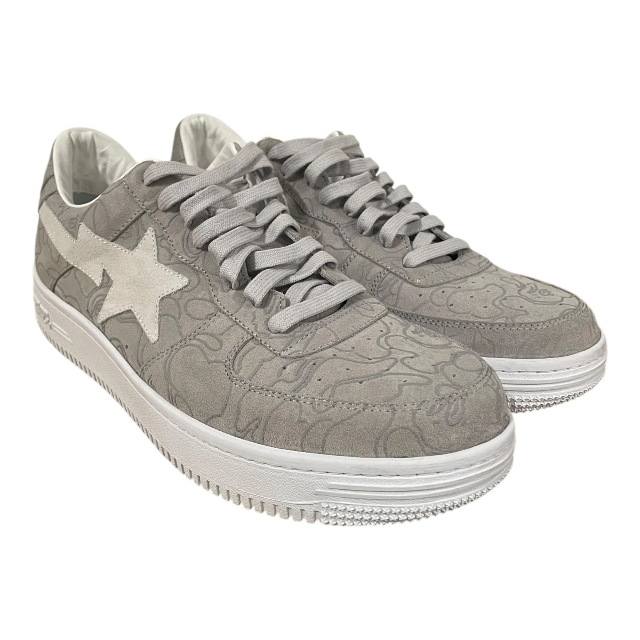 A BATHING APE/Low-Sneakers/US 13/Camouflage/Leather/GRY/SOLEBOX COLLAB