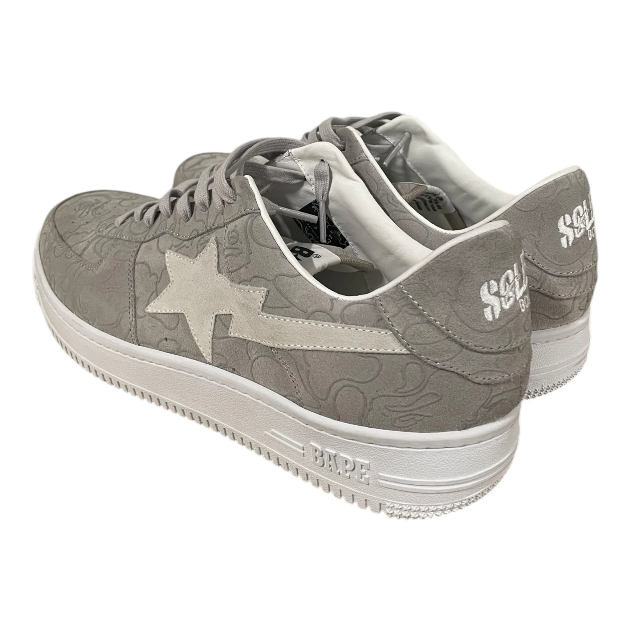 A BATHING APE/Low-Sneakers/US 13/Camouflage/Leather/GRY/SOLEBOX COLLAB