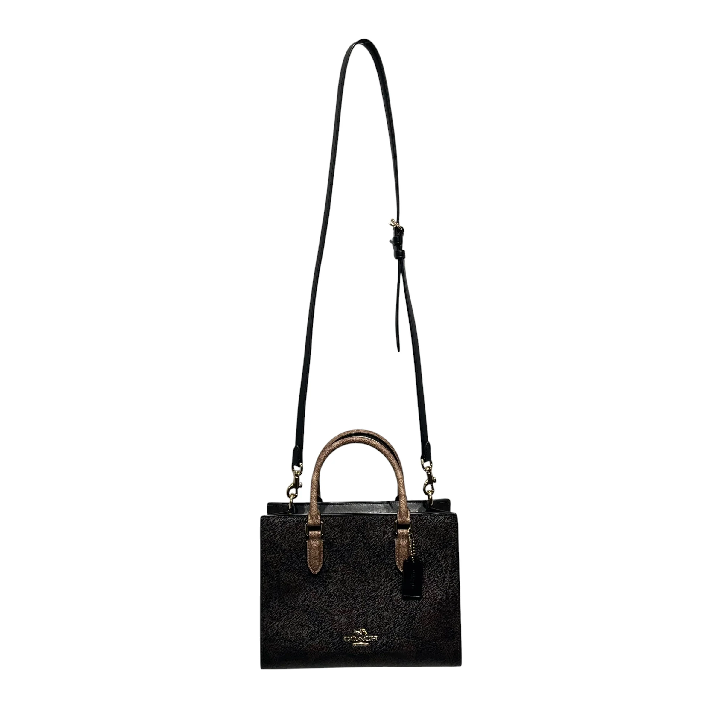 COACH/Hand Bag/Monogram/Leather/BRW/J2491-CY676